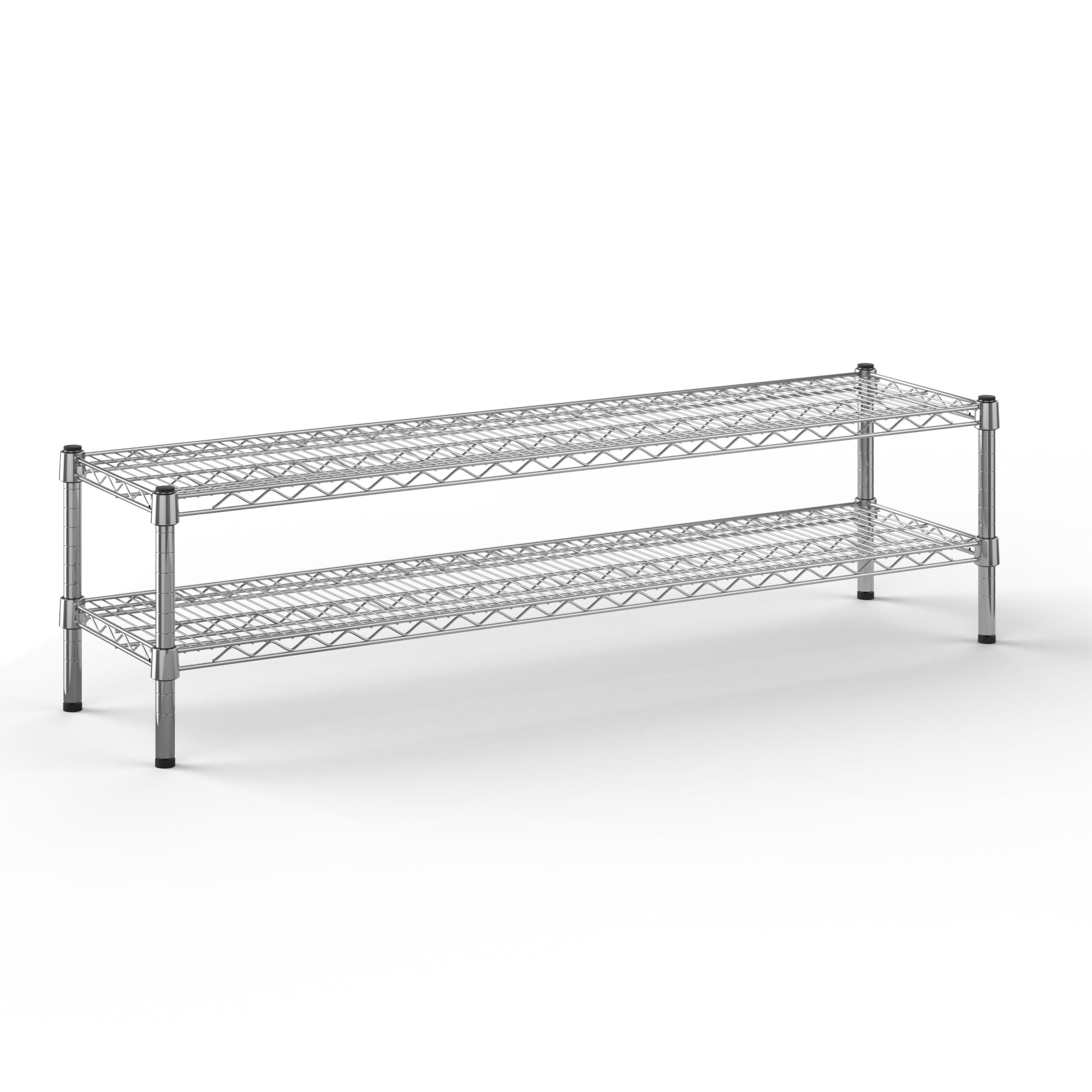 14" Deep x 54" Wide x 14" Height Wire Shelving Kit | 2-Tier | NSF Commercial Storage Rack Unit