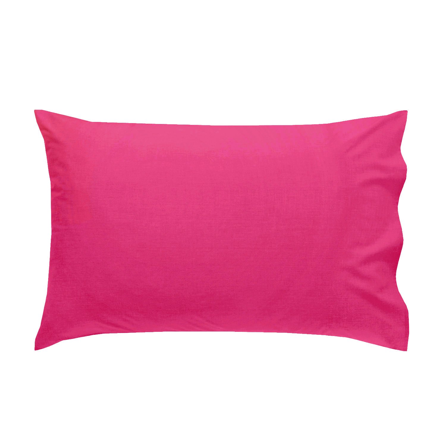 Just Contempo Non-Iron Easycare Percale Plain Pillow Cases, Hot Pink, Pack of 2