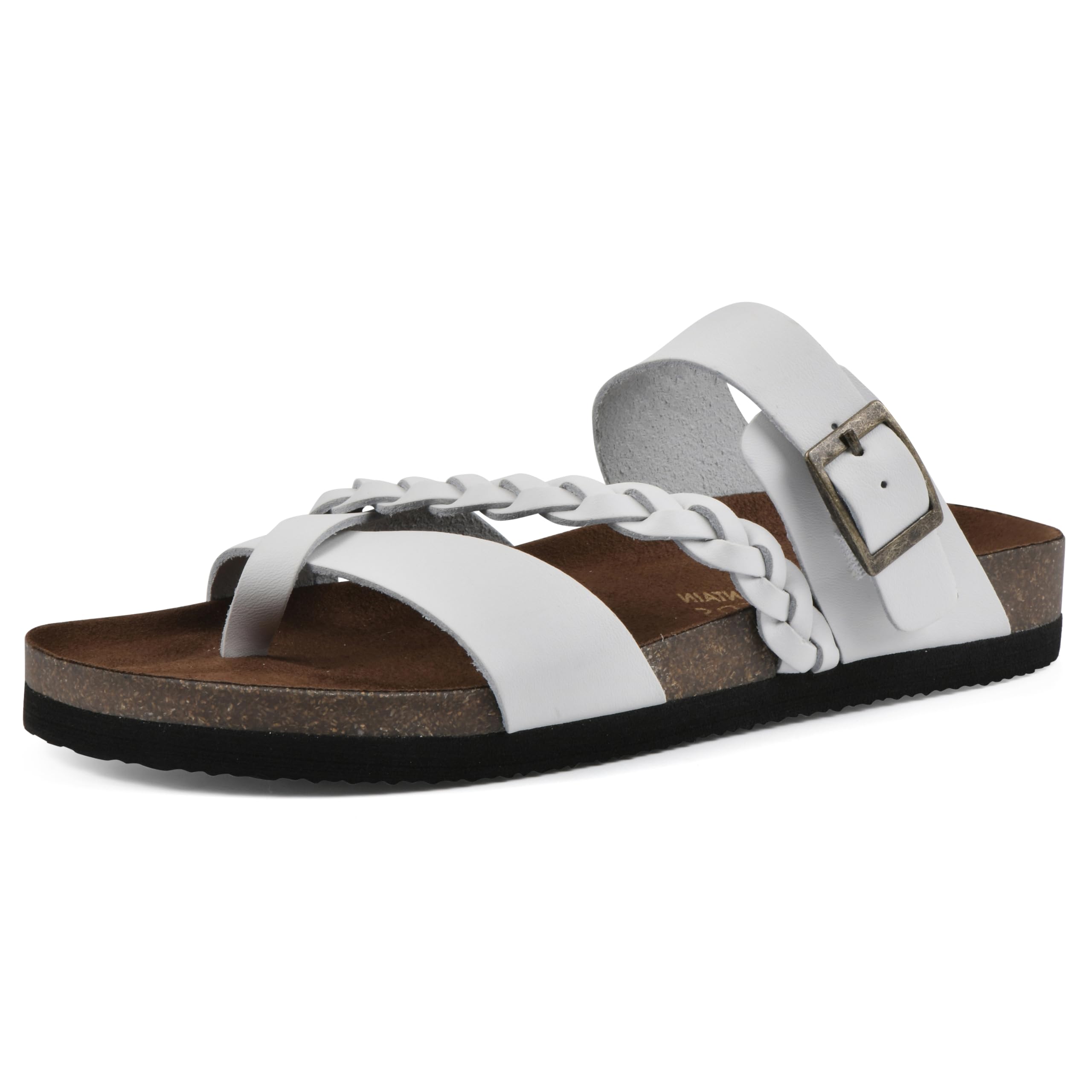 White Mountain Women's Hazy Braided Footbed Sandal