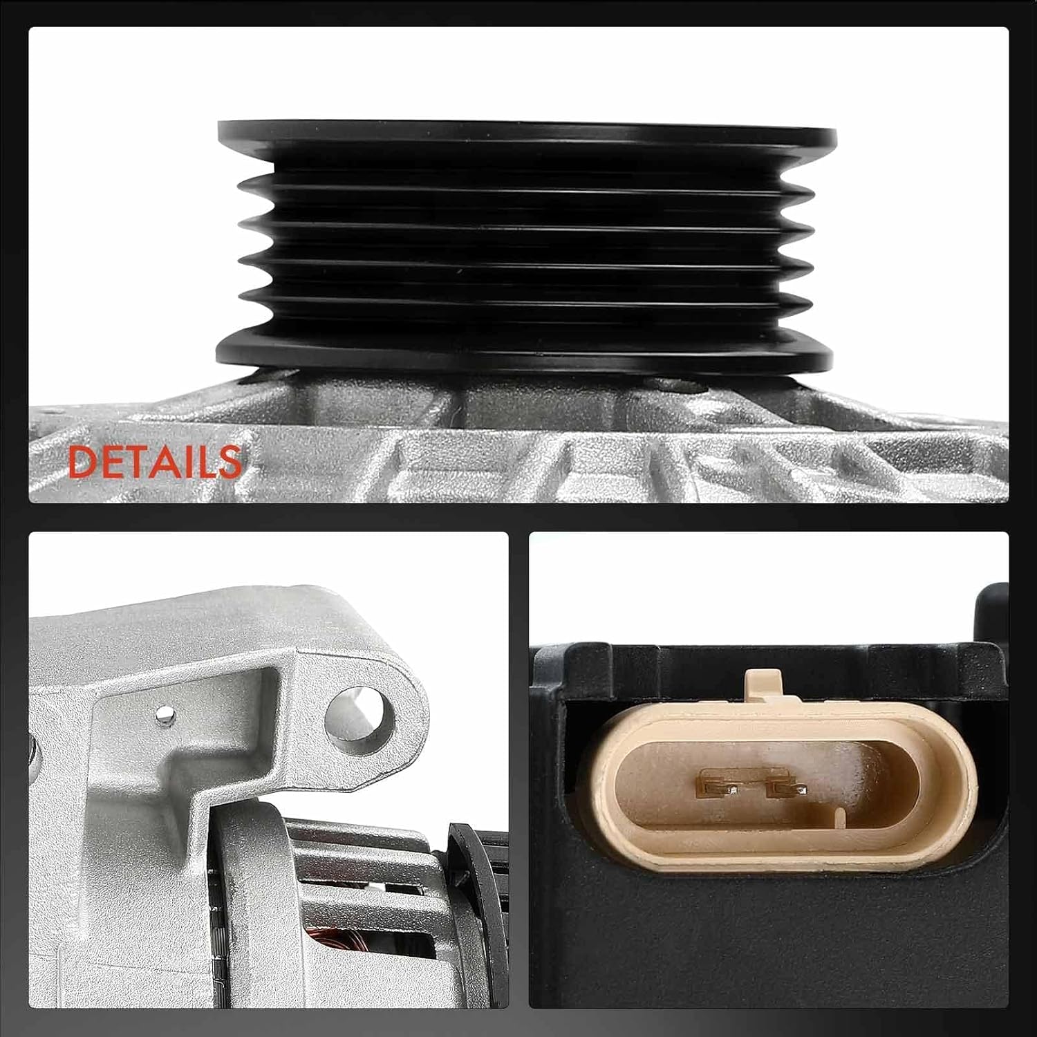 A-Premium Alternator Compatible with Chevrolet Malibu 2004-2005 2.2L, Cavalier 02-05, Classic 04-05 & Oldsmobile Alero 02-04 & Pontiac Grand Am, Sunfire & Saturn Ion, Vue, 105A 12V CW 5-Groove Pulley