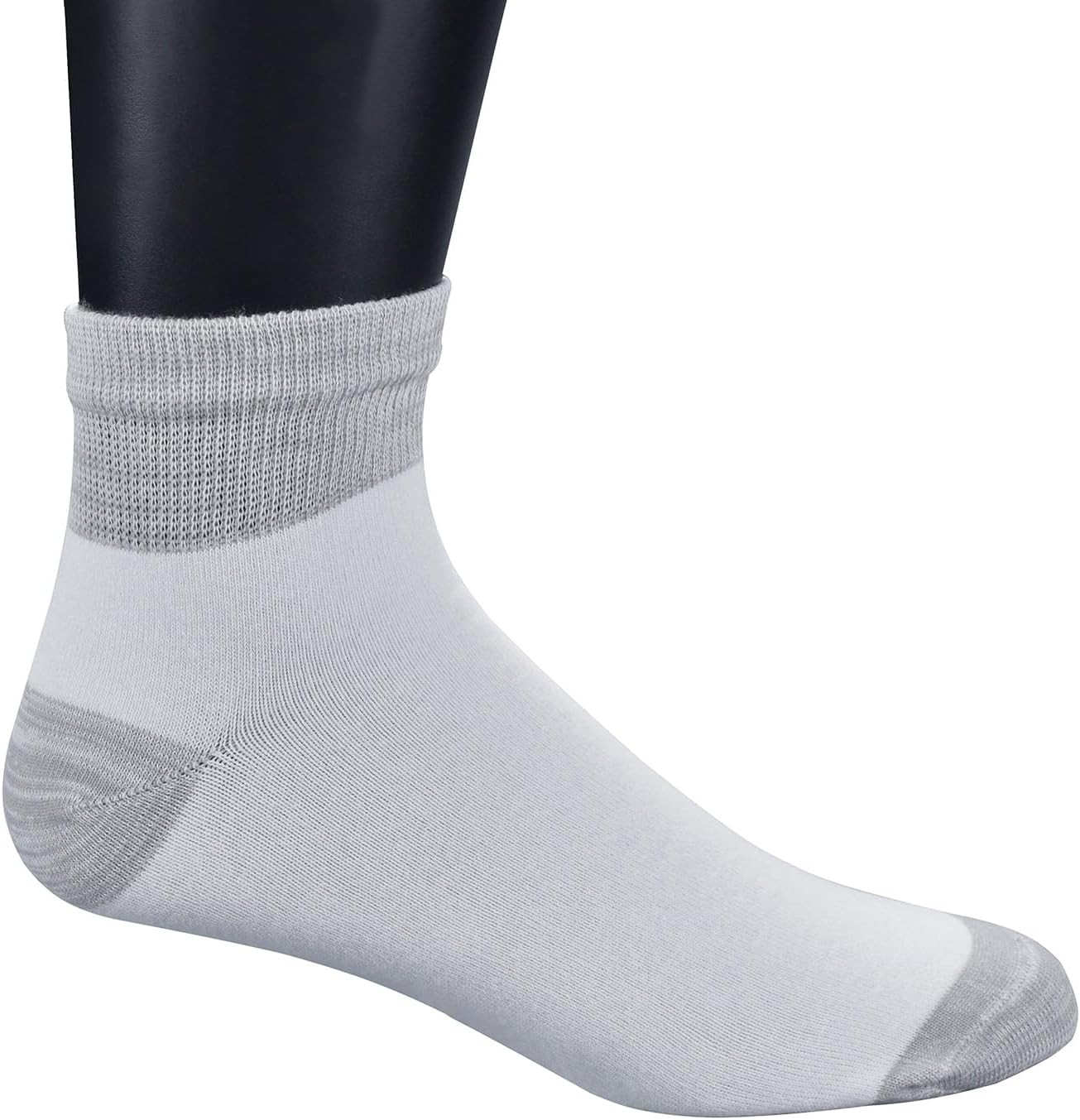 Yomandamor Mens Coolmax Ankle Wide Stretched Diabetic Socks with Seamless Toe,5 Pairs - Image 2