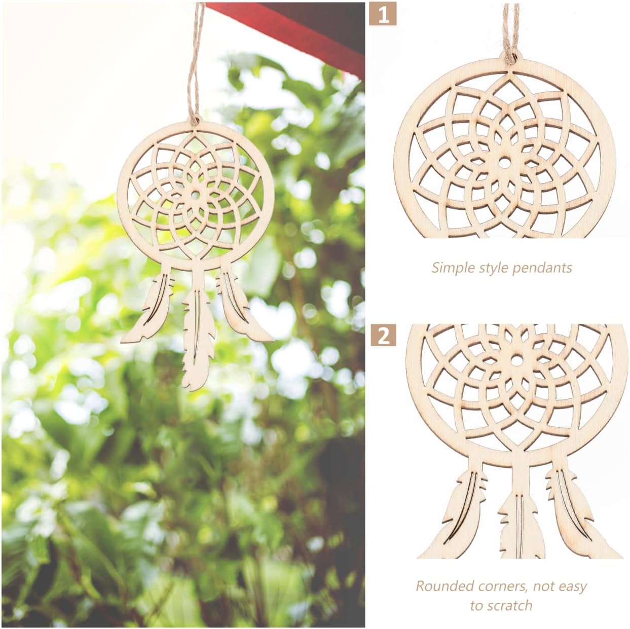 Wood Dream Catcher Ornament: 40pcs Mini Dreamcatcher Arts Craft Hanging Nursery Bedding Room Decorations Car Wall Catchers Kit - Image 5