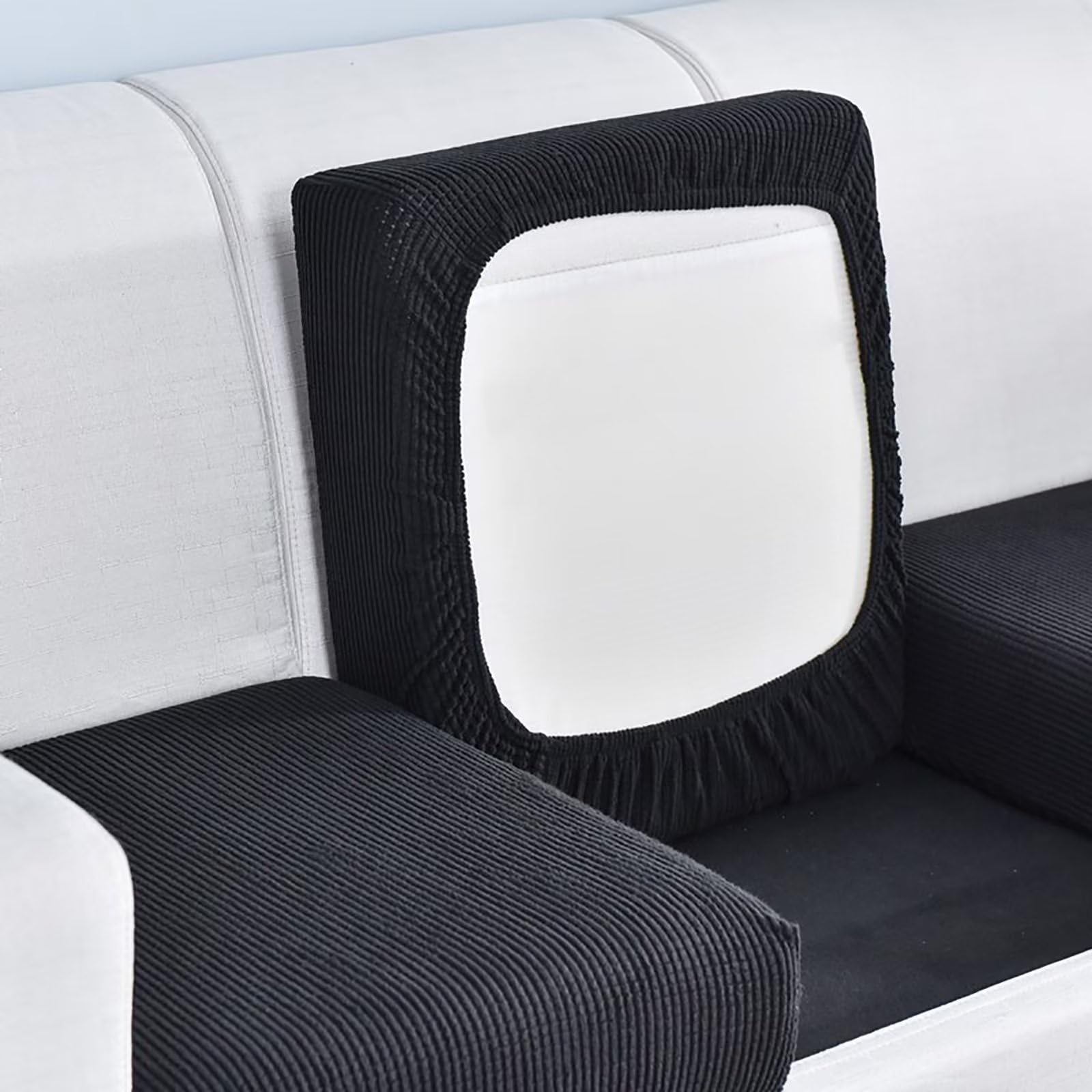 Edumov Sofa Seat Cushion Cover, Stretch Sofa Seat Cover, Fitted Universal Couch Cover