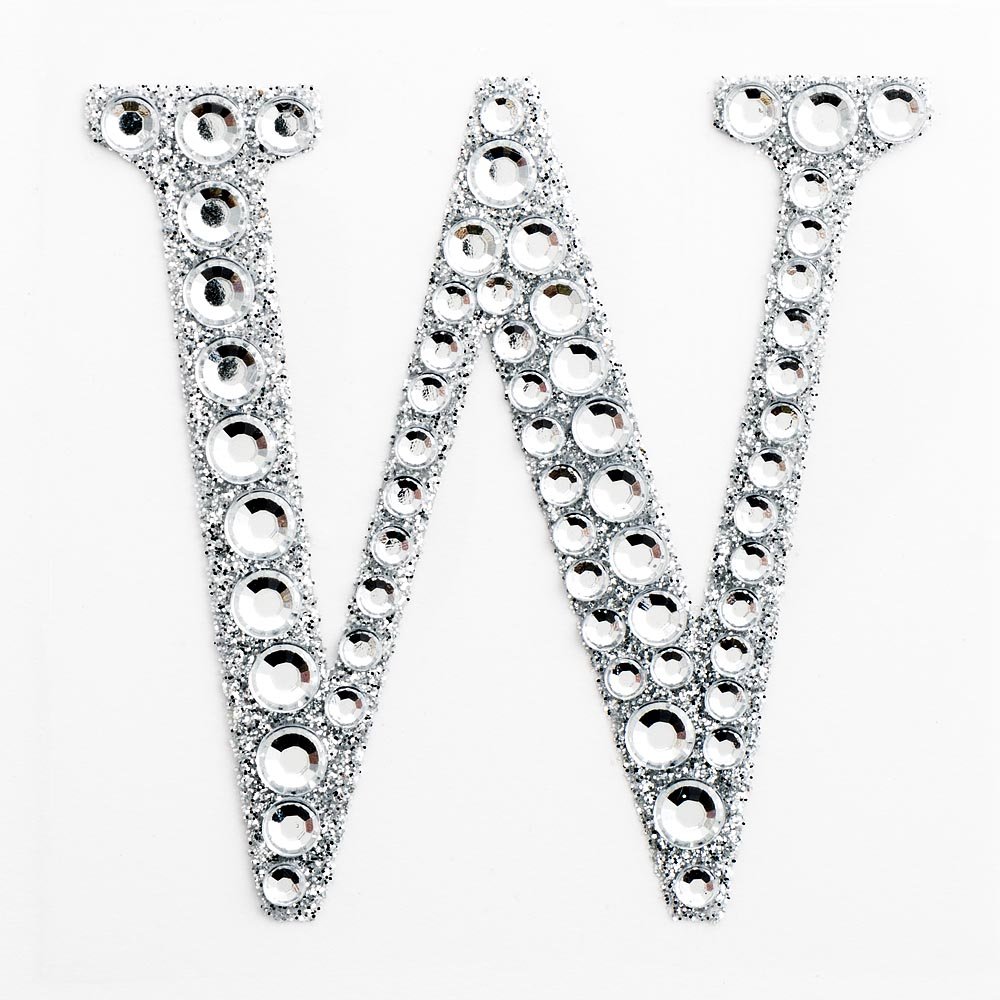 Italian Options W 5Cm Diamante Self Adhesive Glitter Sticker Letter