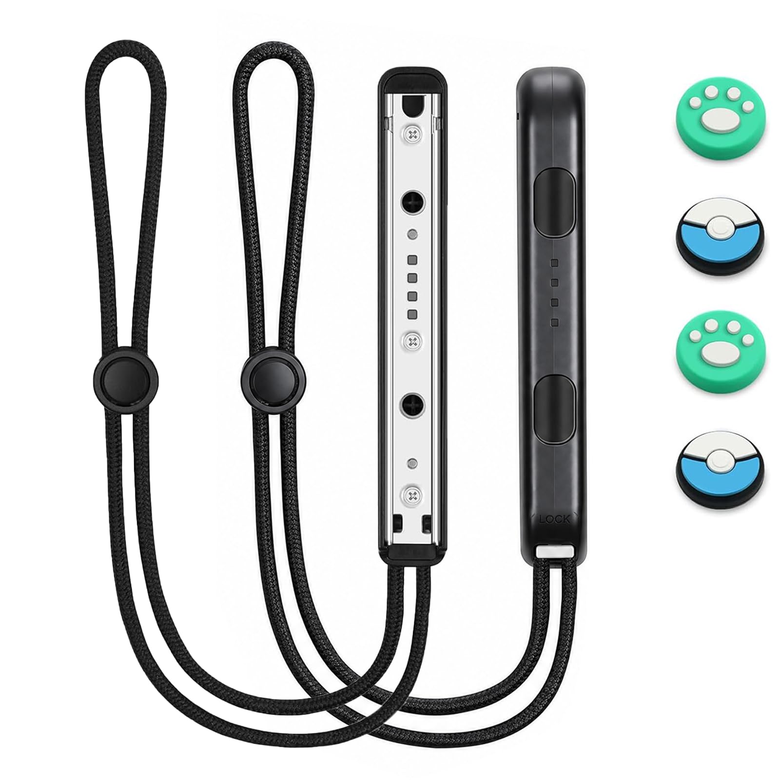 Vicloon Wrist Strap for Switch Gamepad, 1 Pair Wrist Switch Controller Accessories with 4 Switch Controllers, Wrist Strap for Nintendo Switch Controller-White