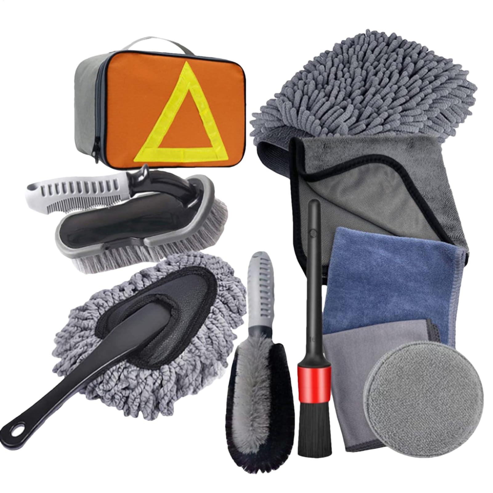 Zestaw Szczotek Do Detailingu Samochodowego Komplet Szczotek Do Detailingu | Szczotki Do Mycia Pojazdów Do Wnętrza I Karoserii Samochodów Osobowych SUVów Aut Dostawczych