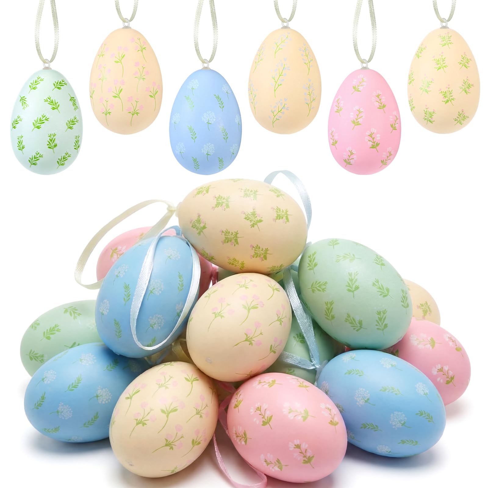 Œufs de Pâques aquarelle pastel pour votre décoration de table printanière