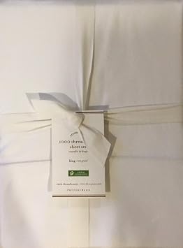 Pottery Barn 1000 Thread Count Sateen Sheet SetKing*White*