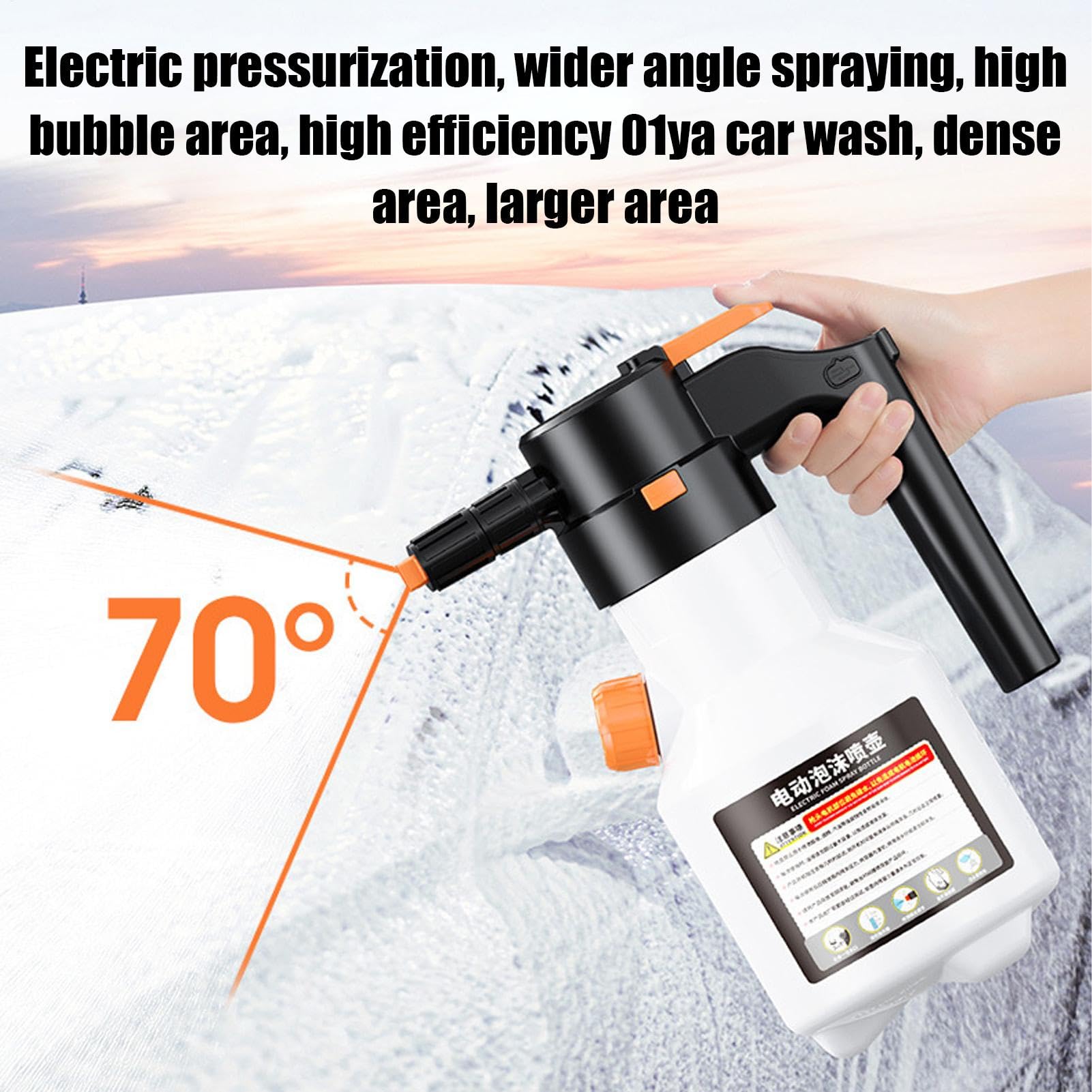 Electric Foam Sprayer, bezprzewodowy spray do mycia samochodu, spray do mycia pianki, spray do mycia samochodu, spray z pianką, spray do mycia w pianie, 1,5 lit. Sprayer z pianki, powerful Foam