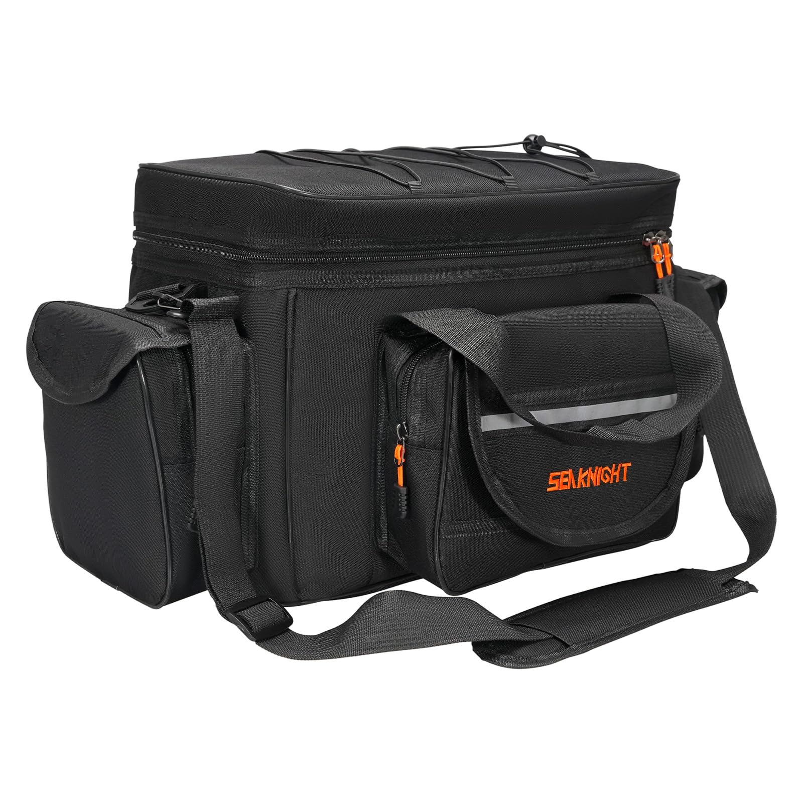 Seaknight Bolsa de pesca de un solo hombro, bolsa de pesca de carpa, bolsa de pesca en el mar, bolsa de camuflaje al aire libre, bolsa de viaje para senderismo, L - Negro, Para exteriores