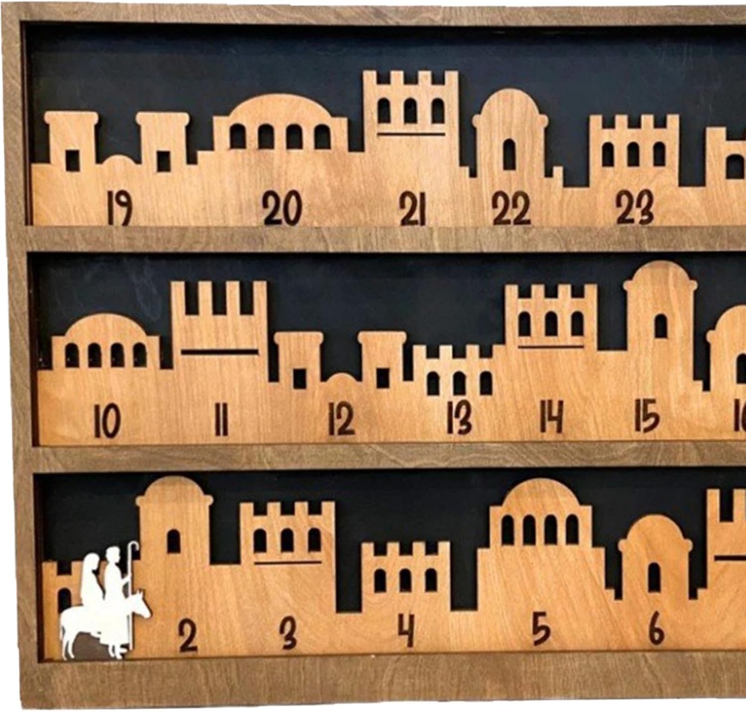 Nativity Scene Advent Calendar 2025-25 Days Movable Characters, Wooden Christmas Decorations & Ornaments, Religious Christian Gifts for Men Women