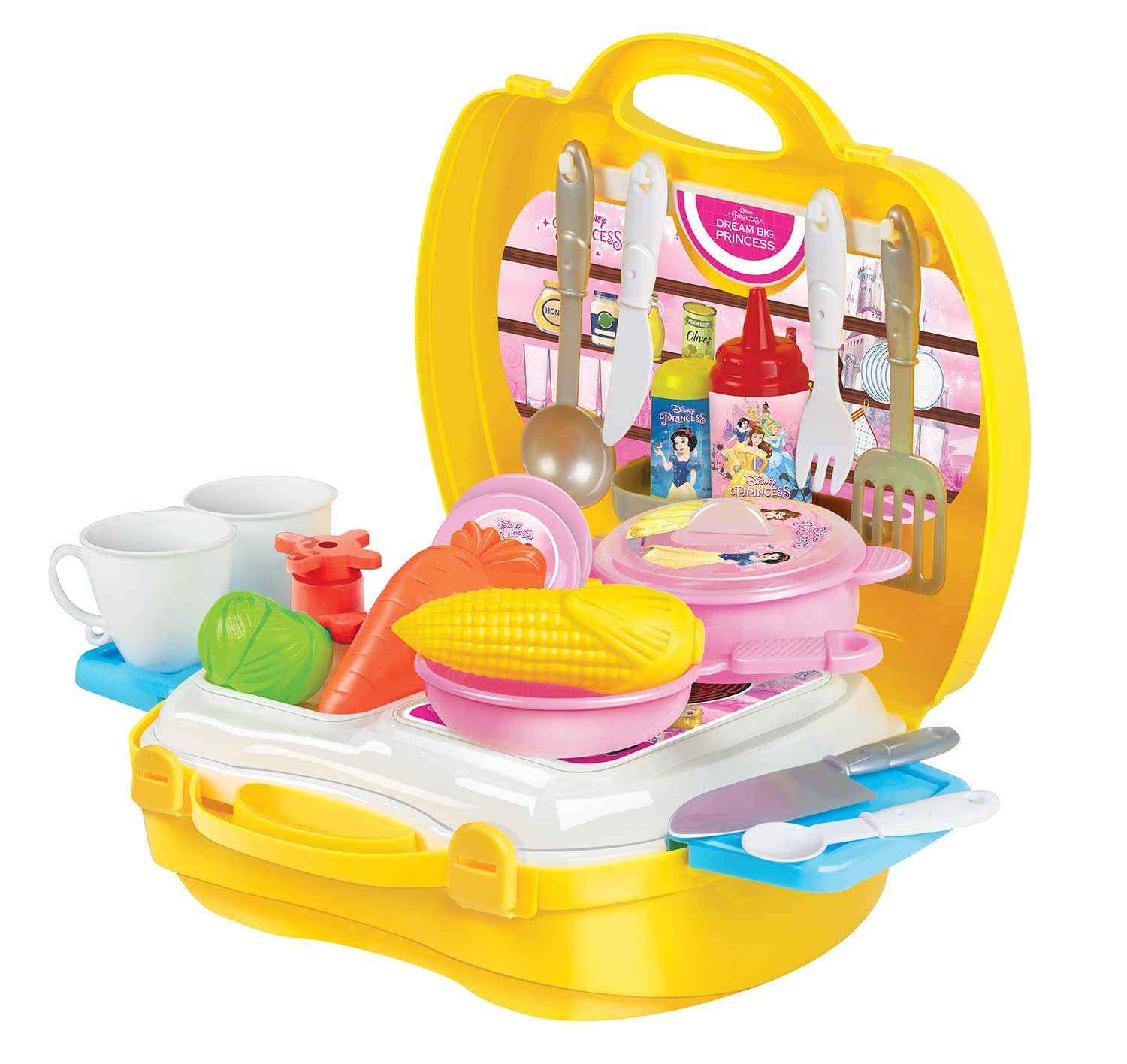 Princess Kitchen Suitcase Set for Kids Toys for Girls Kitchen Play Set - Made in India - ISI Certified, Multicolor
