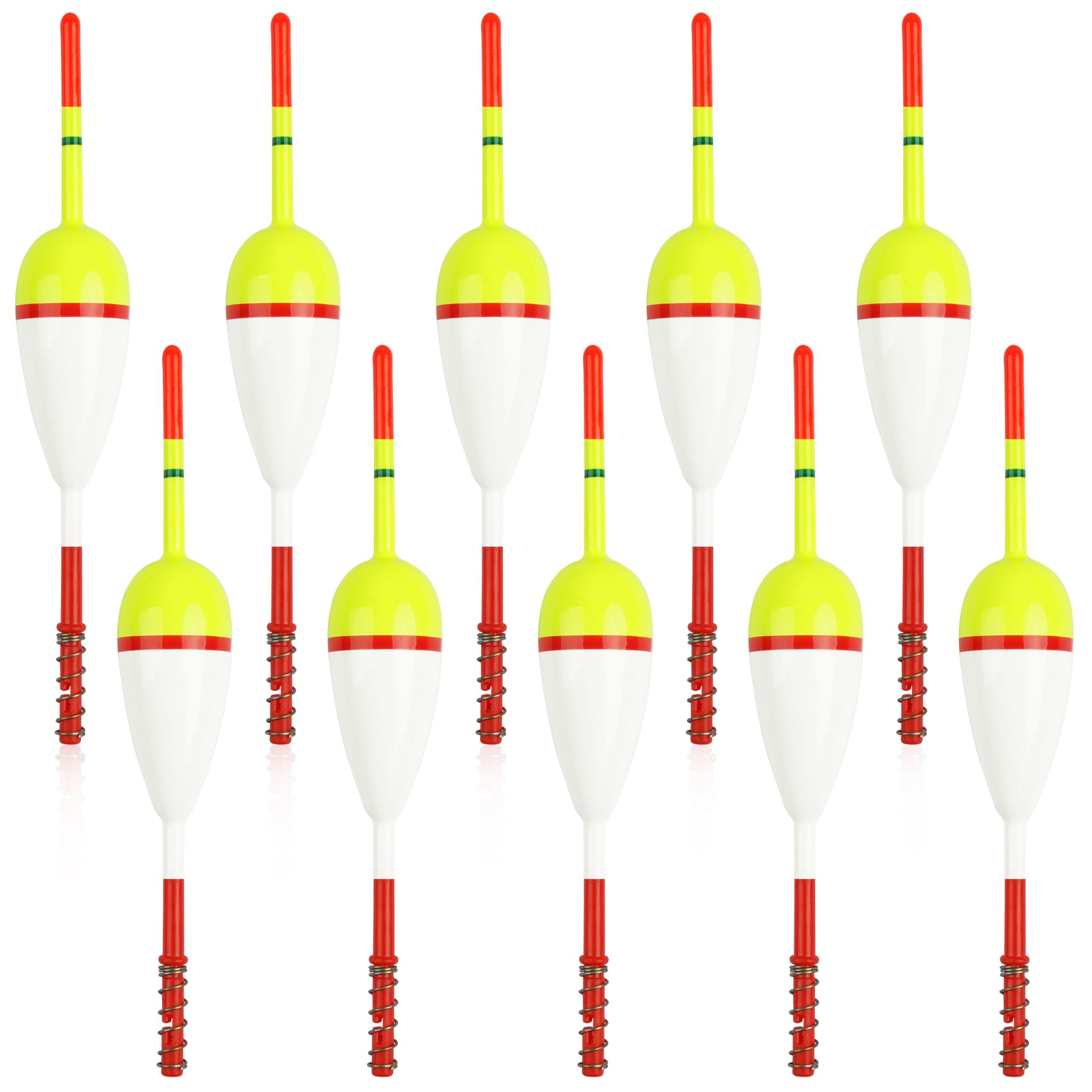 AGOOL Slip Bobbers Wood Fishing Floats and Bobbers Spring Bobbers Stick Slip Bobbers for Crappie Fishing Bobbers for Crappie Panfish Walleyes Trout Bass Fishing 5/10pcs