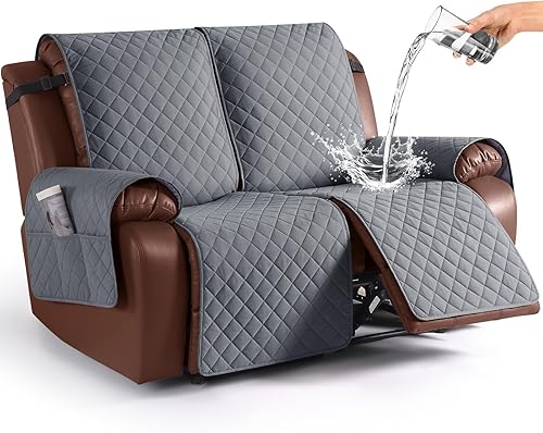 KinCam Funda 100% impermeable para silla reclinable, fundas de sofá reclinable para mascotas, perros, funda de sofá reclinable, protector de muebles