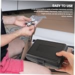 Small Hard Case Tool Storage Box 2 Pack 6.29X4.72X4.72 Inches Durable Plastic Tool Organizer for Car Storage and Outdoor Equipment