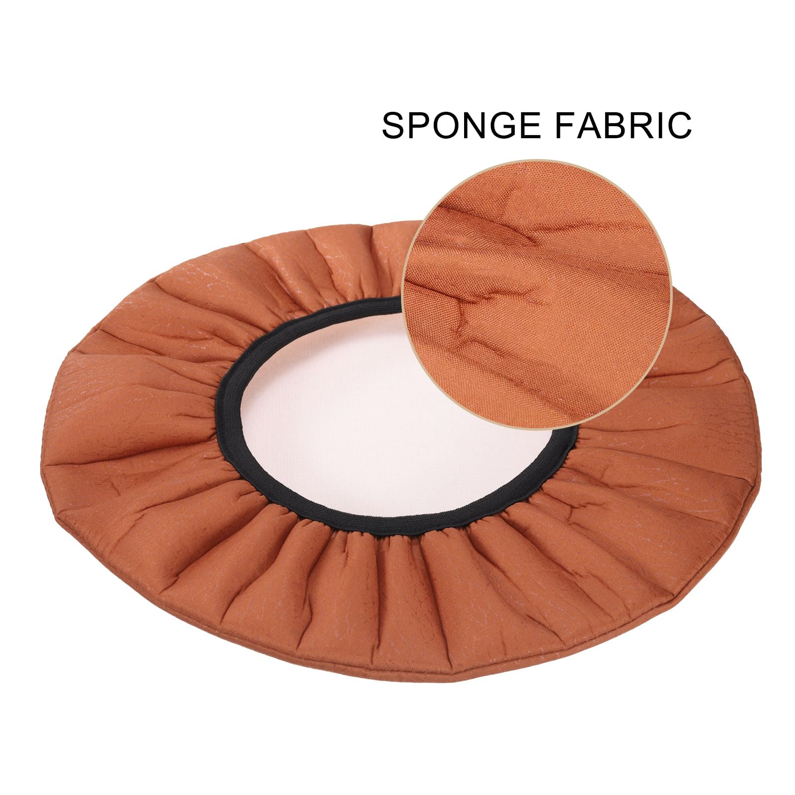 Uxcell 2pcs Bar Stool Cushions, 12 Inch Round Bar Stool Cover Seat Cushion, Suitable for Chairs Stool Slipcovers Brown - Image 3