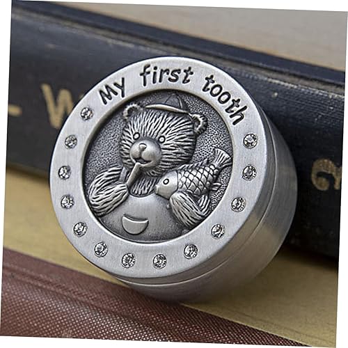 Miniatura 3 de Toddmomy Caja de almacenamiento de metal para coleccionar cumpleaños colección de dientes regalo para mis hijos baby shower para niños pequeños