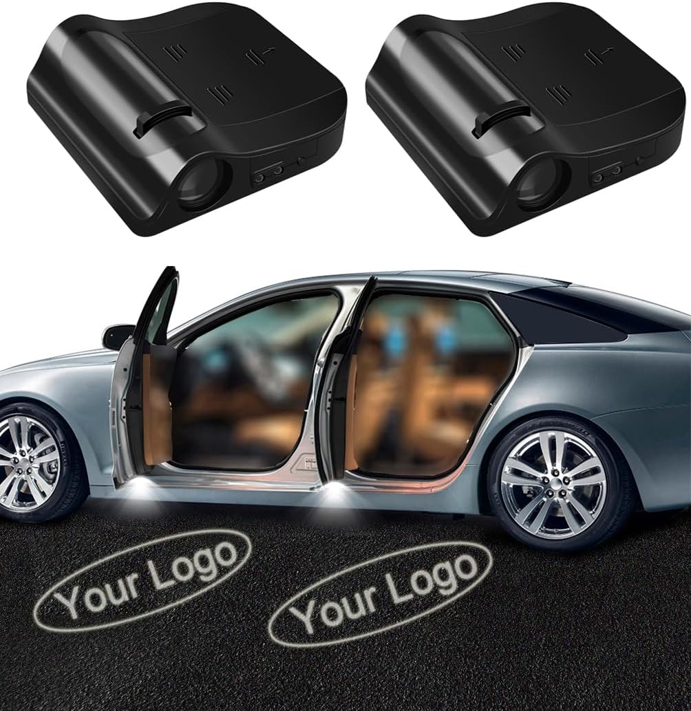 LZLRUN 2Pcs Custom Logo Wireless Projector Car Door Step Led Welcome Lights