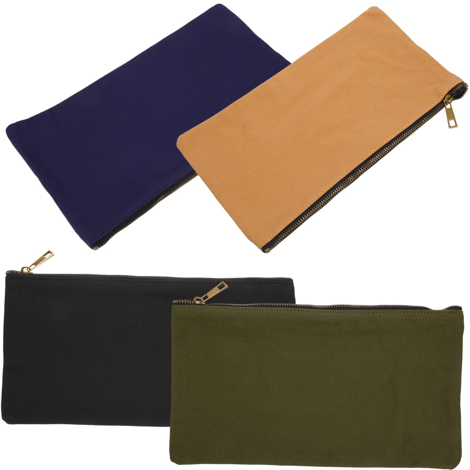 Pochette à Outils en Toile à Fermeture Éclair, 4 Pièces