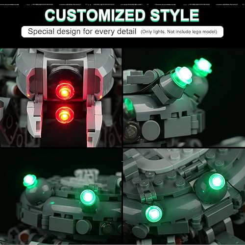 Miniatura 10 de Kit de iluminación LED para Lego Star Wars Spider Tank 75361, luz LED compatible con modelos de bloques de construcción Lego 75361 (no incluye juego