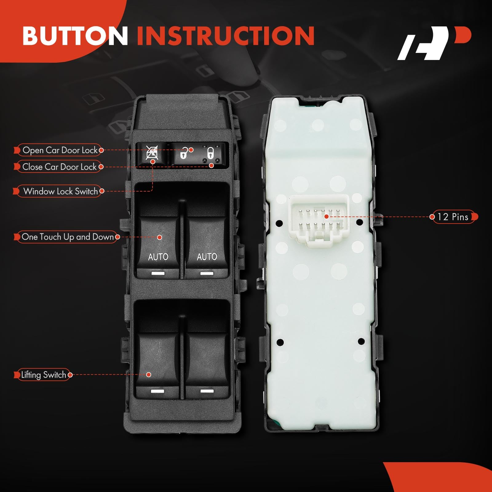 Master Power Window Door Switch For 2008-2010 Chrysler Sebring Convertible – NEW