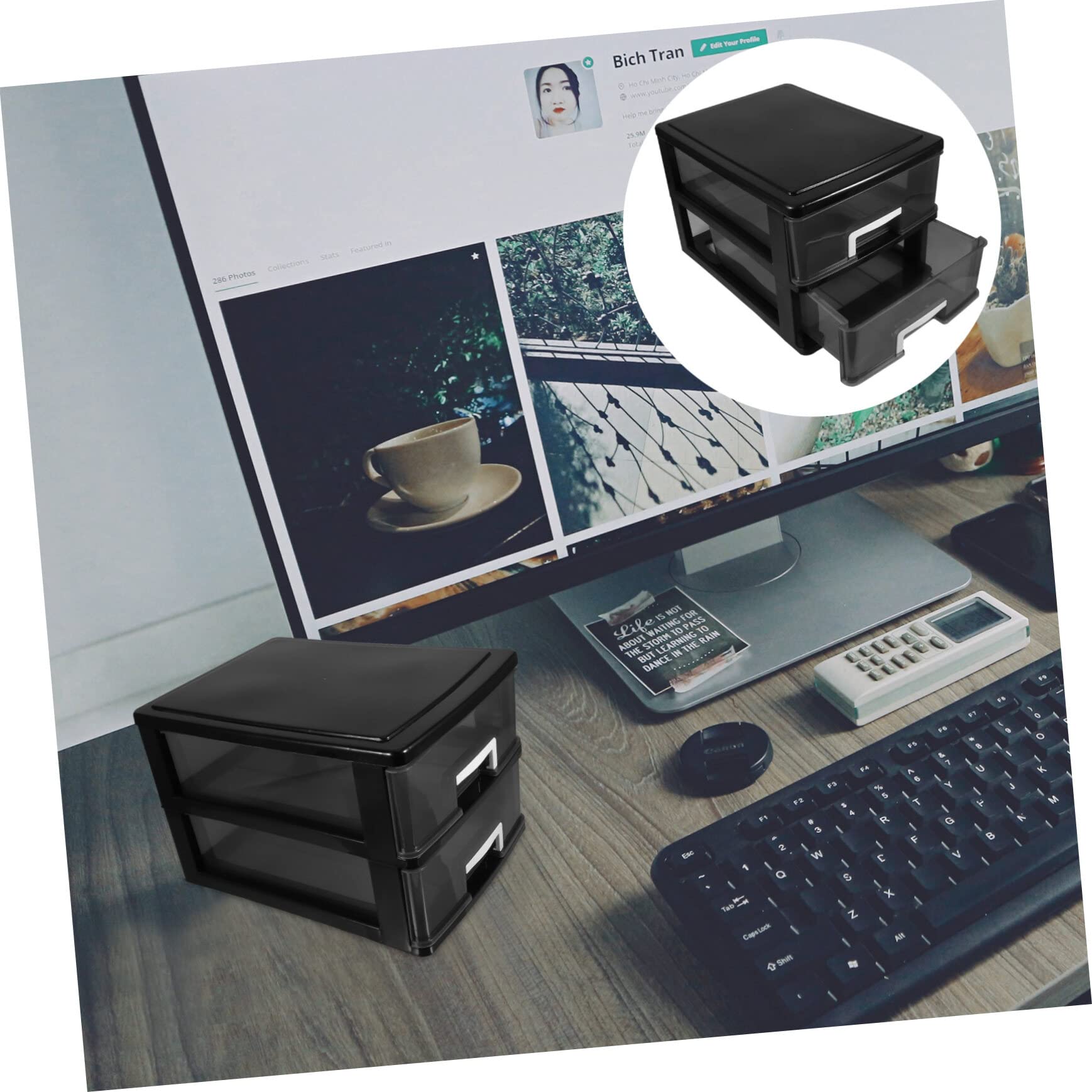 TOYANDONA Organisateur De Bureau Tiroir Porte-bijoux Boîte De Rangement Pour Stylos Et Papeterie