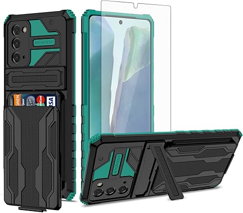 Vista 32 de Asuwish Funda de teléfono para Samsung Galaxy Note 20 Glaxay Note20 5G con protector de pantalla de vidrio templado y soporte para tarjeta de Rosado