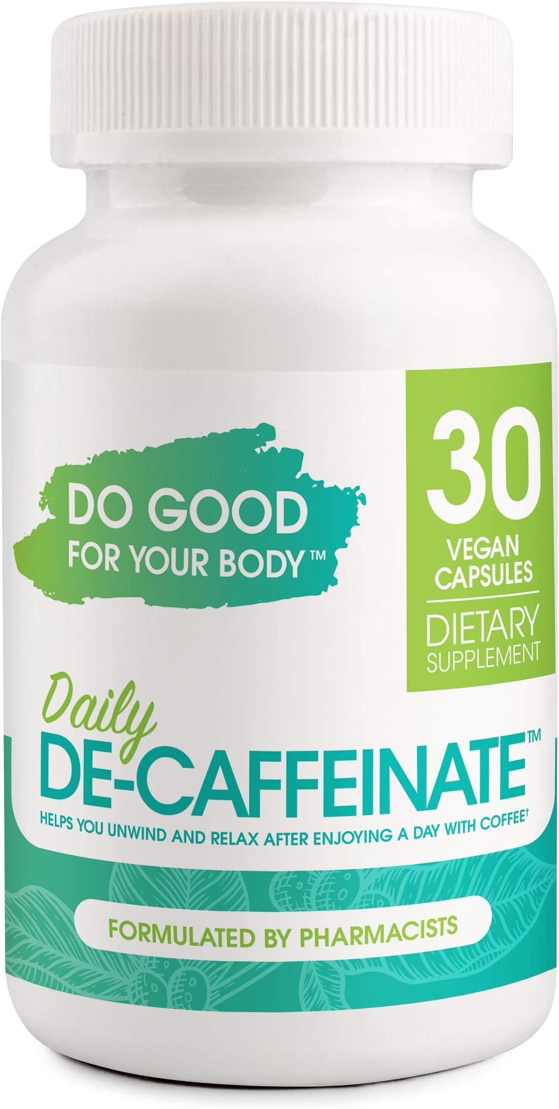 Daily De-Caffeinate for Coffee Lovers – Rutaecarpine Supplement for Relaxation After Caffeine – Non-Melatonin, Non-Addictive Evening Formula, 30 Capsules