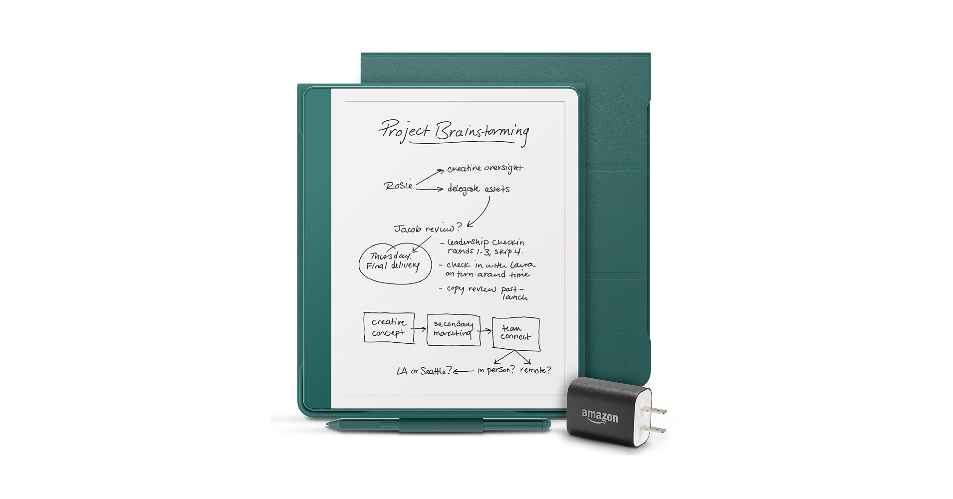 Kindle Scribe 64GB(2024年モデル) メタリックジェイド Amazon.com: Amazon Kindle Scribe Essentials Bundle including