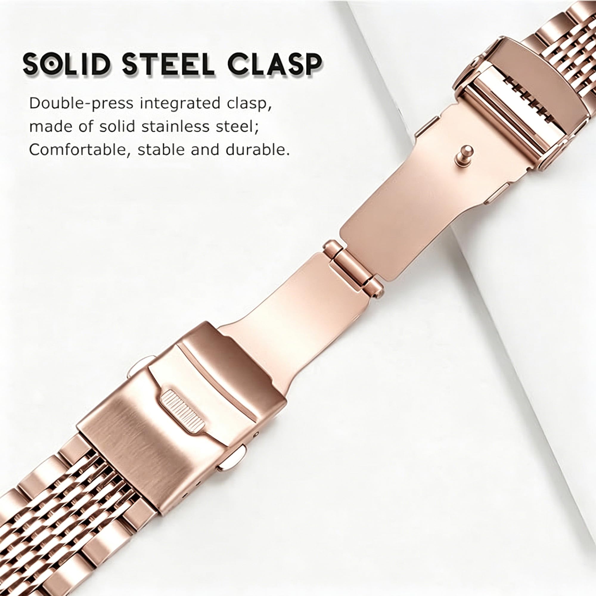 Bracelet métallique compatible avec Fitbit Charge 2/Charge 2HR, bracelet de remplacement en acier inoxydable pour montre connectée