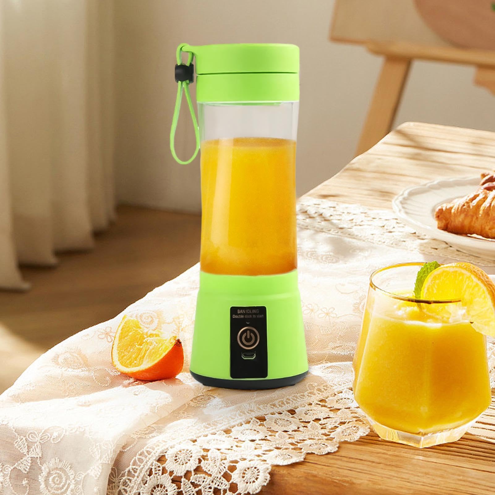 frullatore elettrico, spremiagrumi elettrico, portatile, 400 ml, spremiagrumi automatico con cordoncino, miscelatore a prova di perdite, per viaggi, casa, lavoro