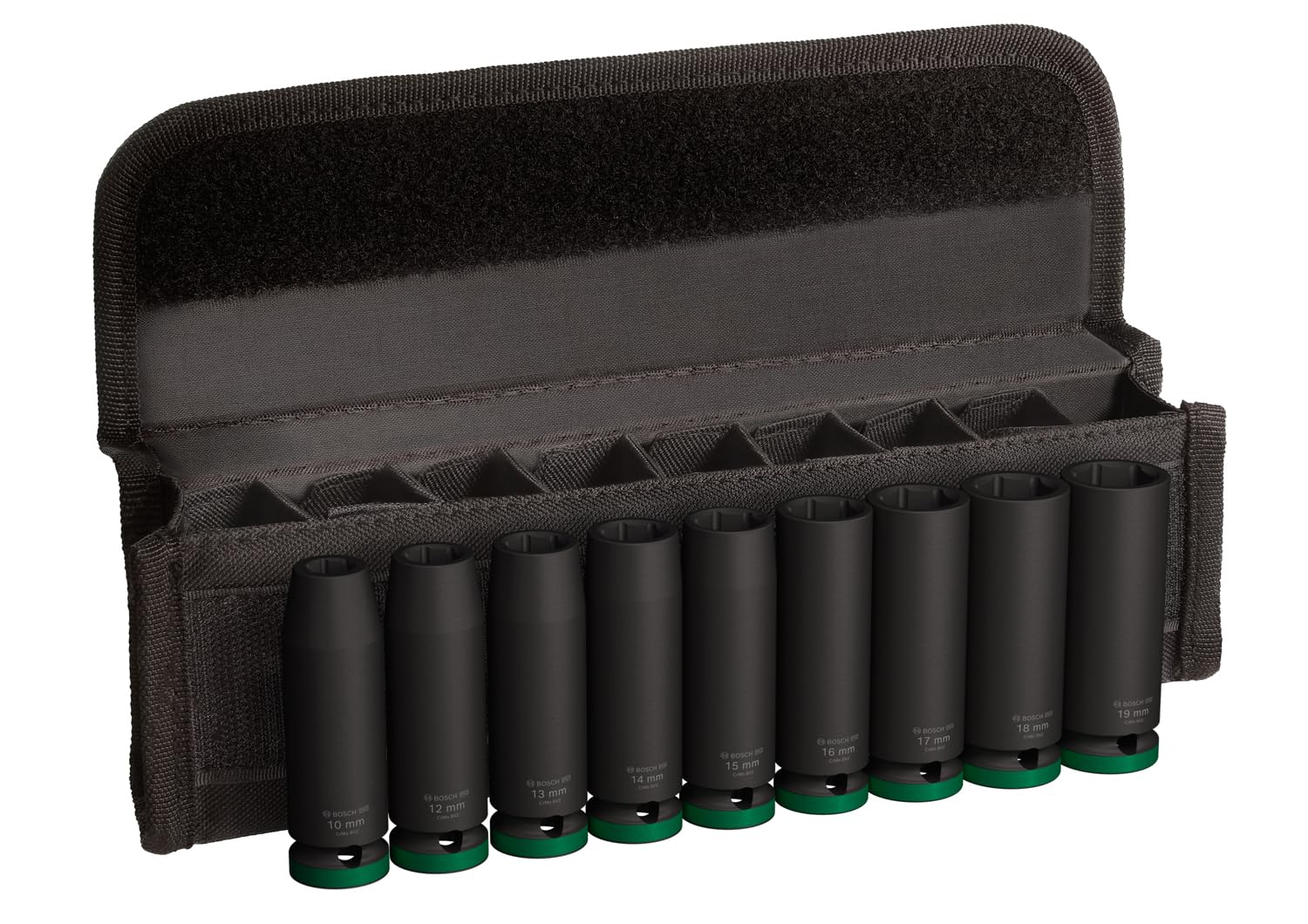 Bosch Set di 9 chiavi a bussola PRO Impact (83 x 36 mm, accessori professionali per trapano e cacciavite)