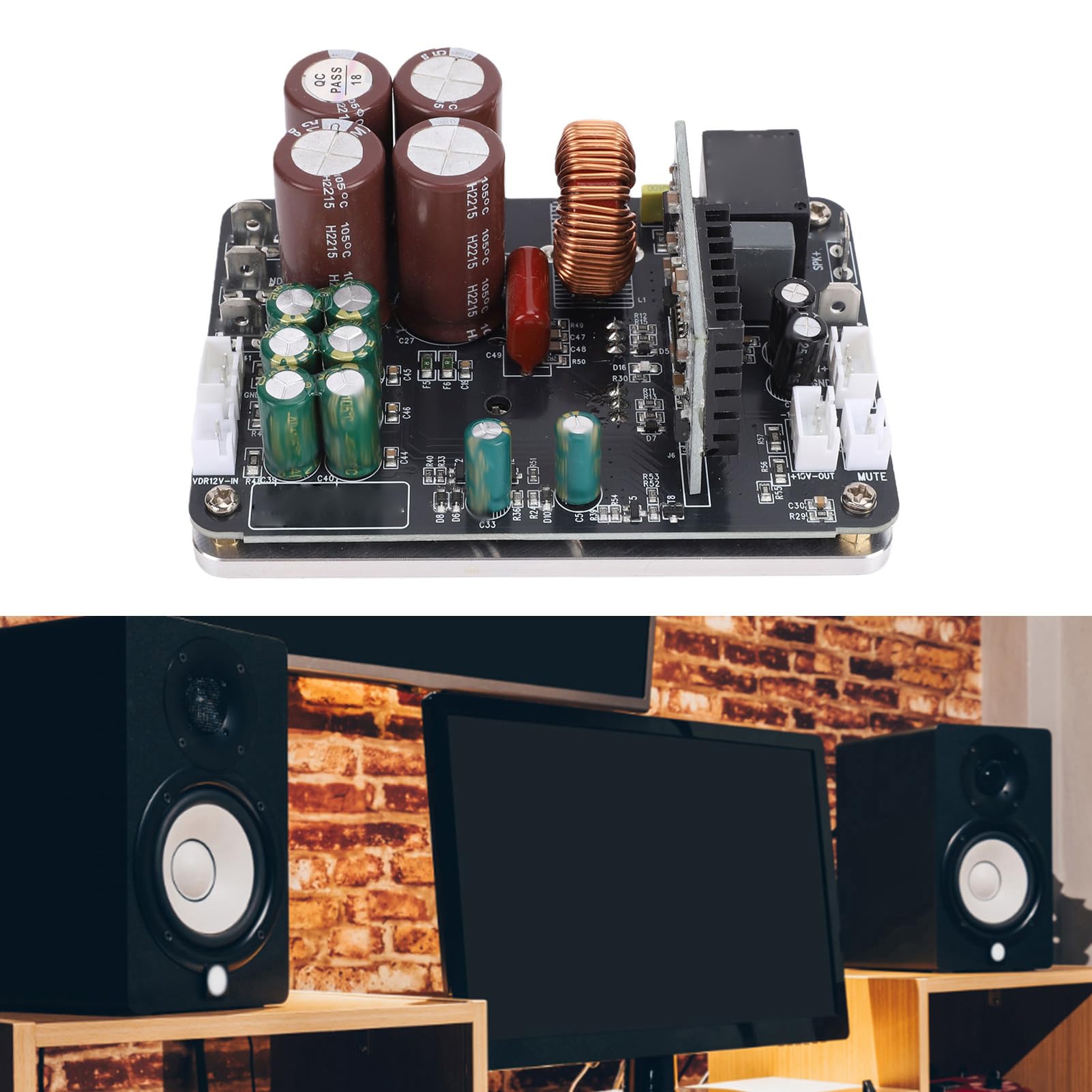 FTVOGUE Płyta Wzmacniacza Mocy Hi Fi o Mocy 700 W. Moduł Wzmacniacza Audio Klasy D z Zabezpieczeniem Termicznym do Domowego, Samochodowego, Przemysłowego Sprzętu Audio