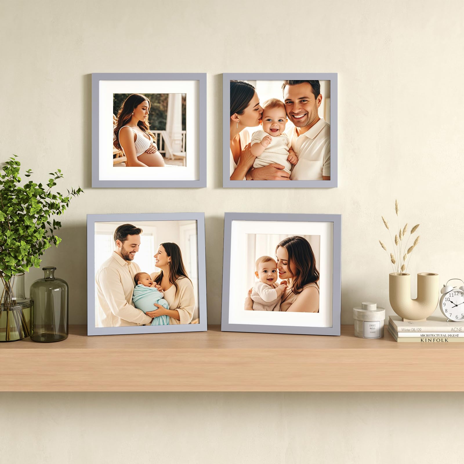 Amazon.co.jp: Egofine 11 x 11インチ 写真フレーム 写真展示 4 x 4