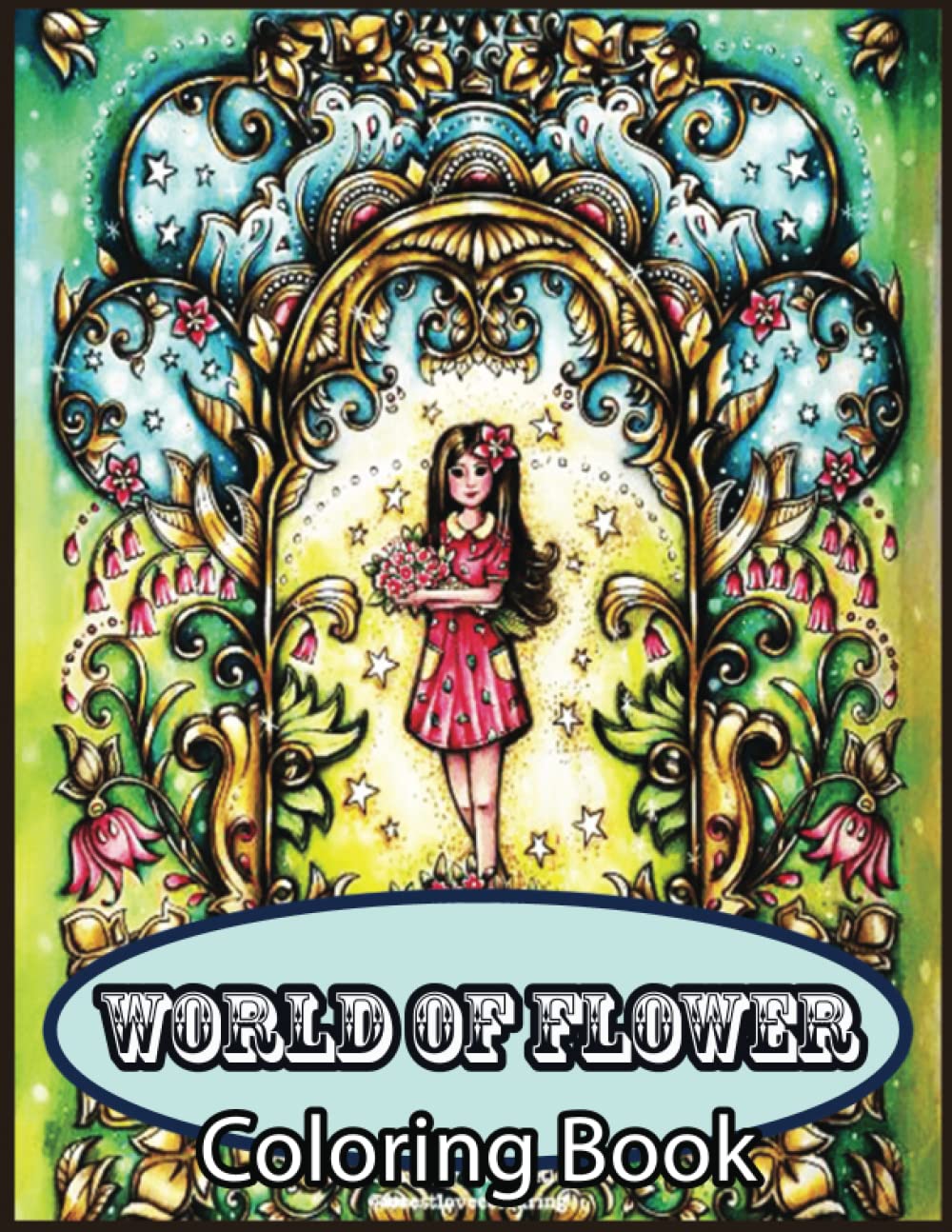 Buy World of Flower Coloring Book: 236 Easy World of Flower Coloring ...