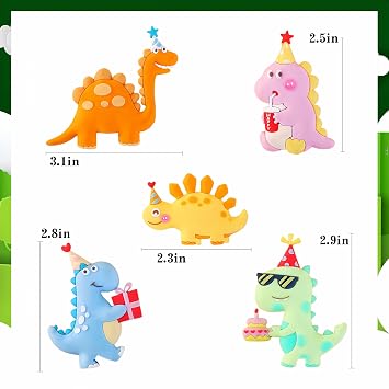 20 PCS Little Dino Birthday Cake Decoration Dinosaur Cake Decoration Little Dinosaur Birthday Party Supplies Dinosaur Party Favors Dinosaur Cake toppers