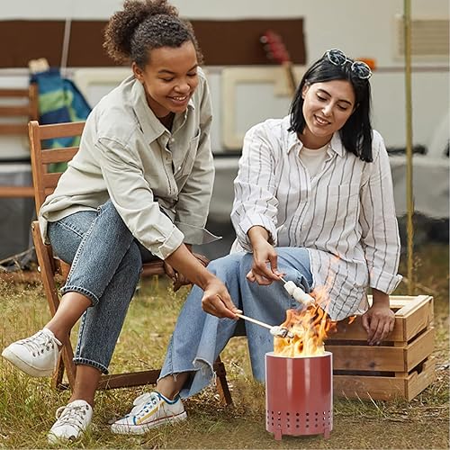 Miniatura 4 de Hoguera de mesa sin humo, brasero portátil para exteriores, mini chimeneas personales para quemar madera, patio trasero, jardín, chimenea para