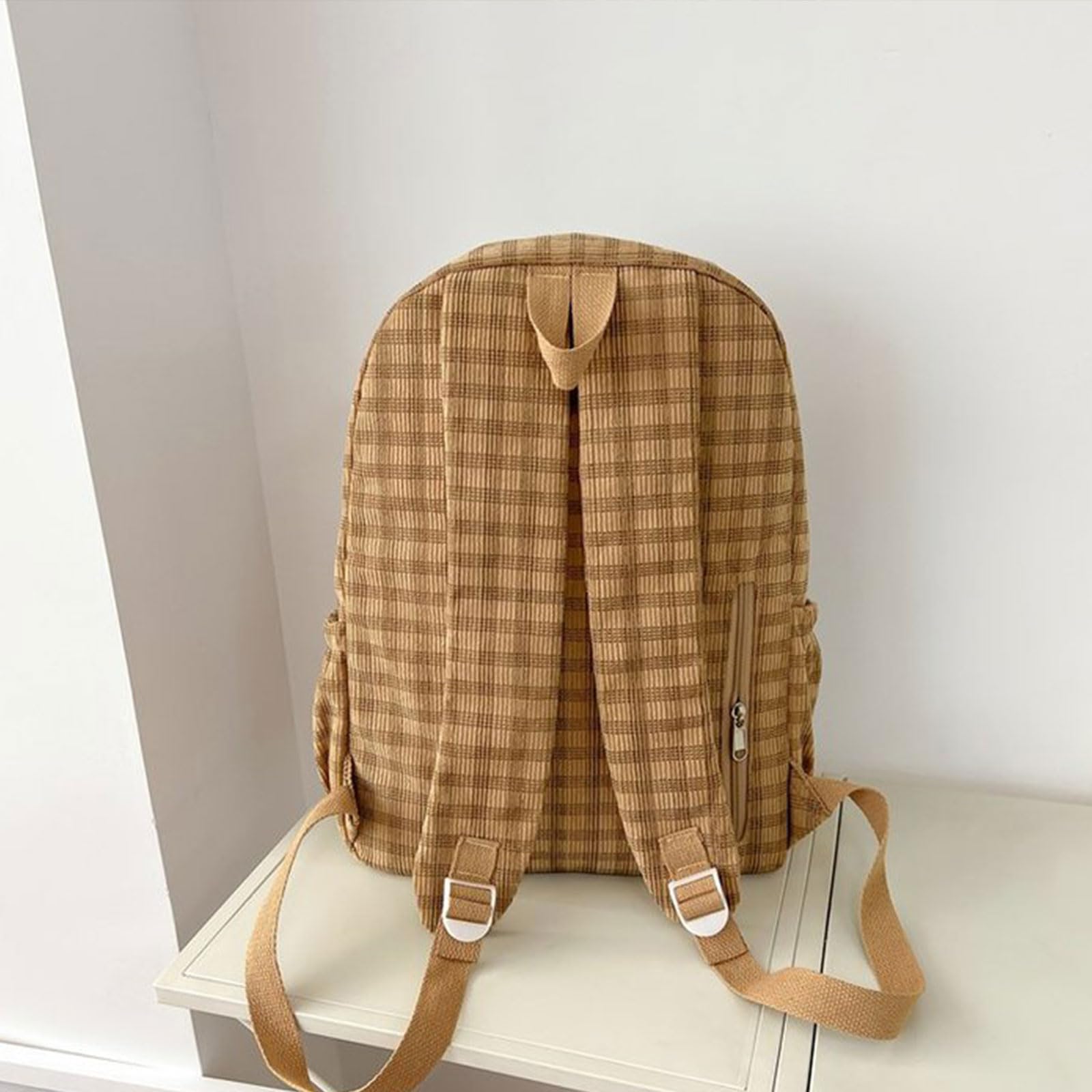 Zaino Zaini capacità Borsa da viaggio Borsa da scuola per studenti Zaino in velluto a coste College in velluto a coste