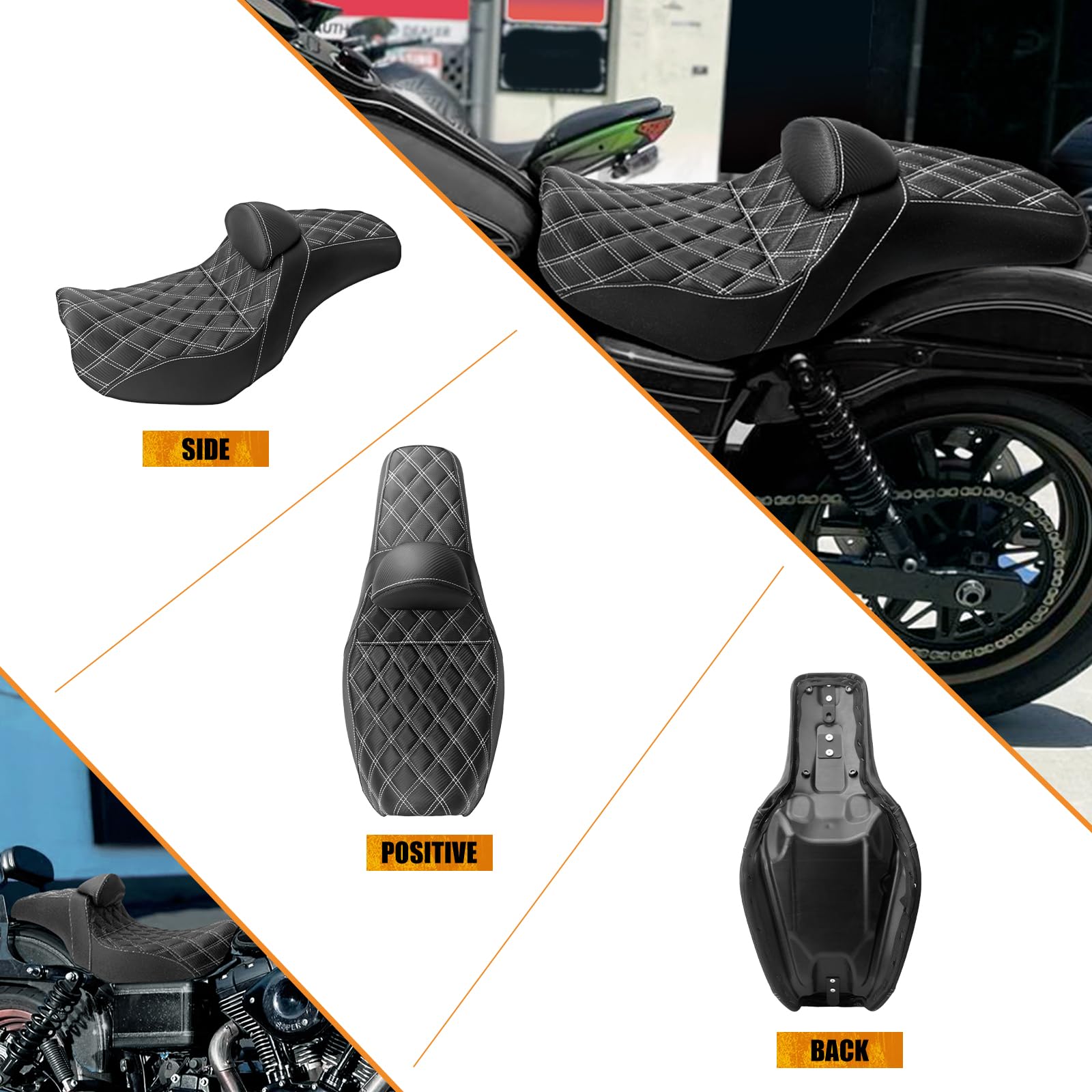 Amazon | HCmotorku バイク シート タンデムシート ピリオンシート