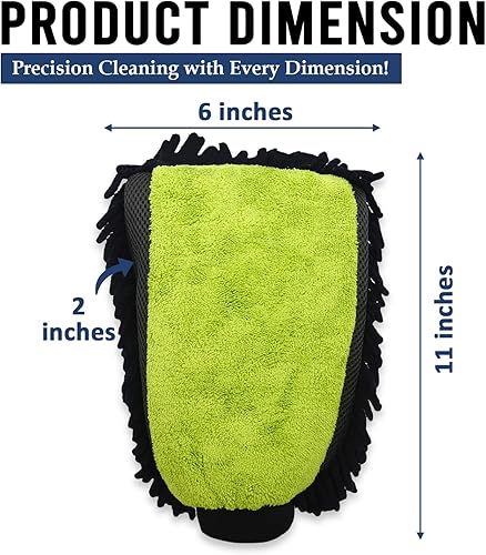 Miniatura 2 de Manopla de microfibra para lavado de coche, doble cara, sin arañazos, súper suave, manopla de lavado de microfibra, para autos, camiones,