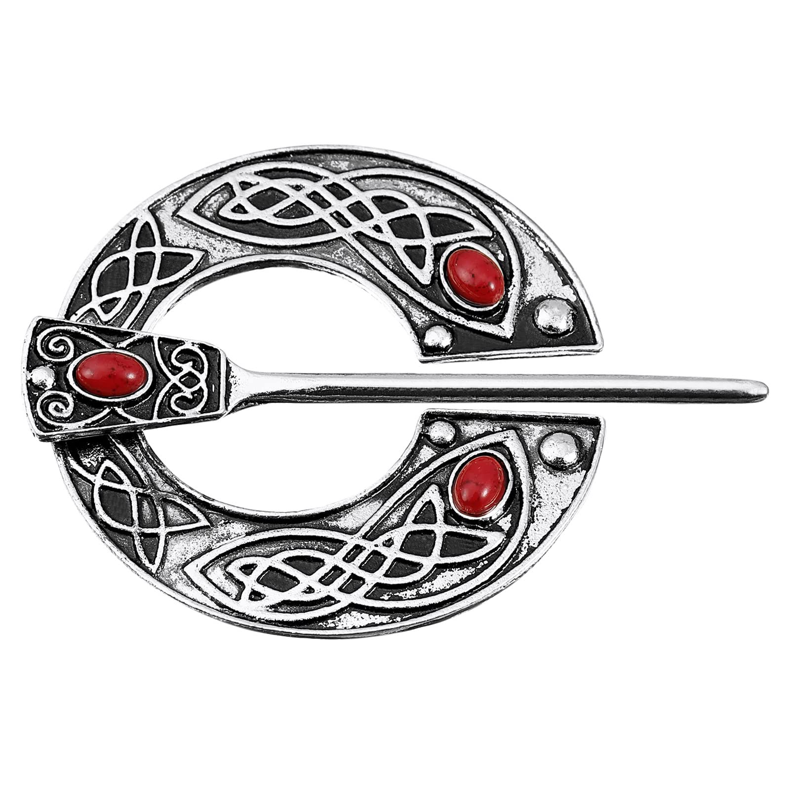 sourcing mapVintage Penannular Brooch Cloak Pin - Clasp for Scarf, Shawl, Cardigan - Buckle Costume Accessory for Women and Men