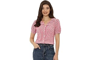 Red Gingham Shirt for Women