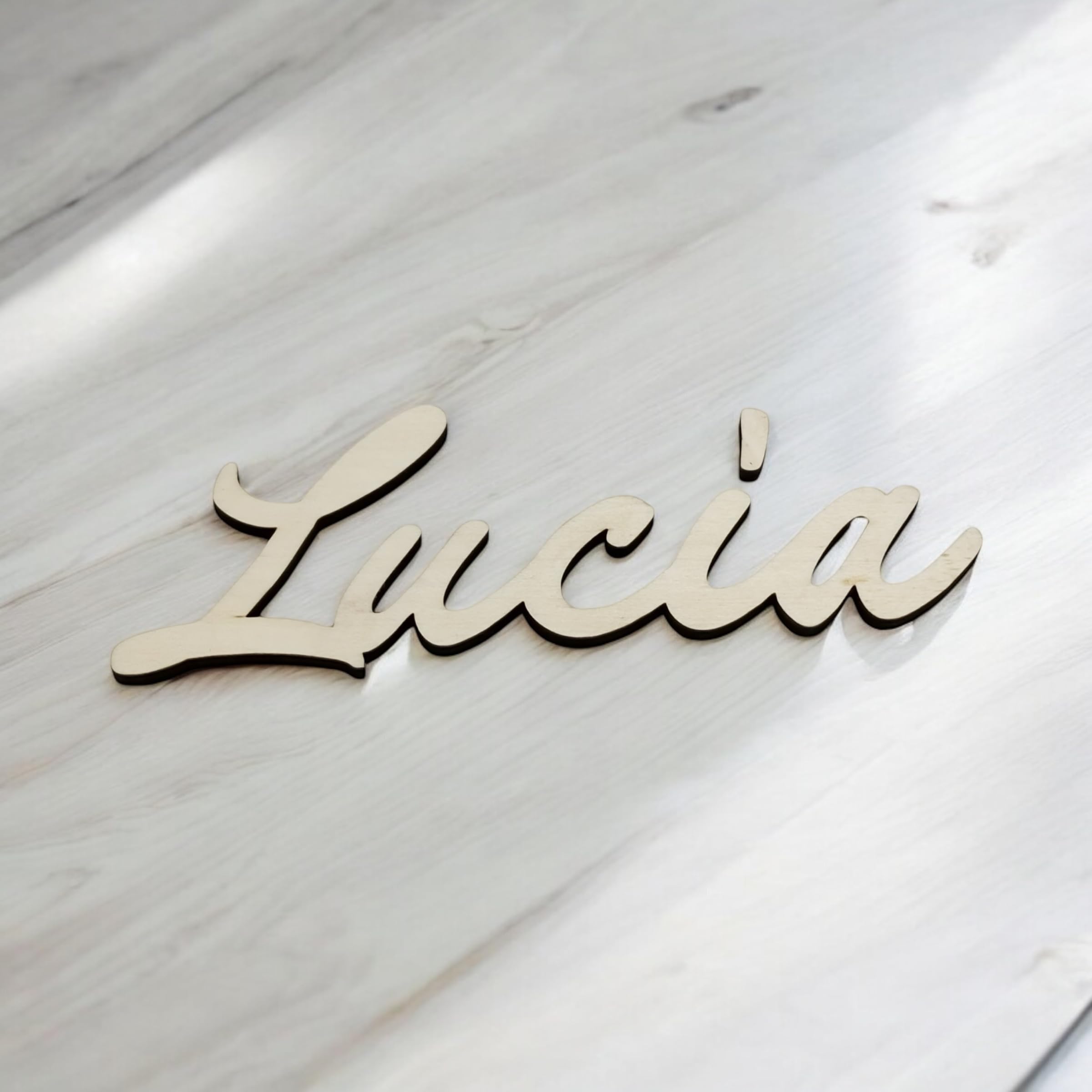 Lucia wooden sign, decorative names Lucia made of wood - Image 2