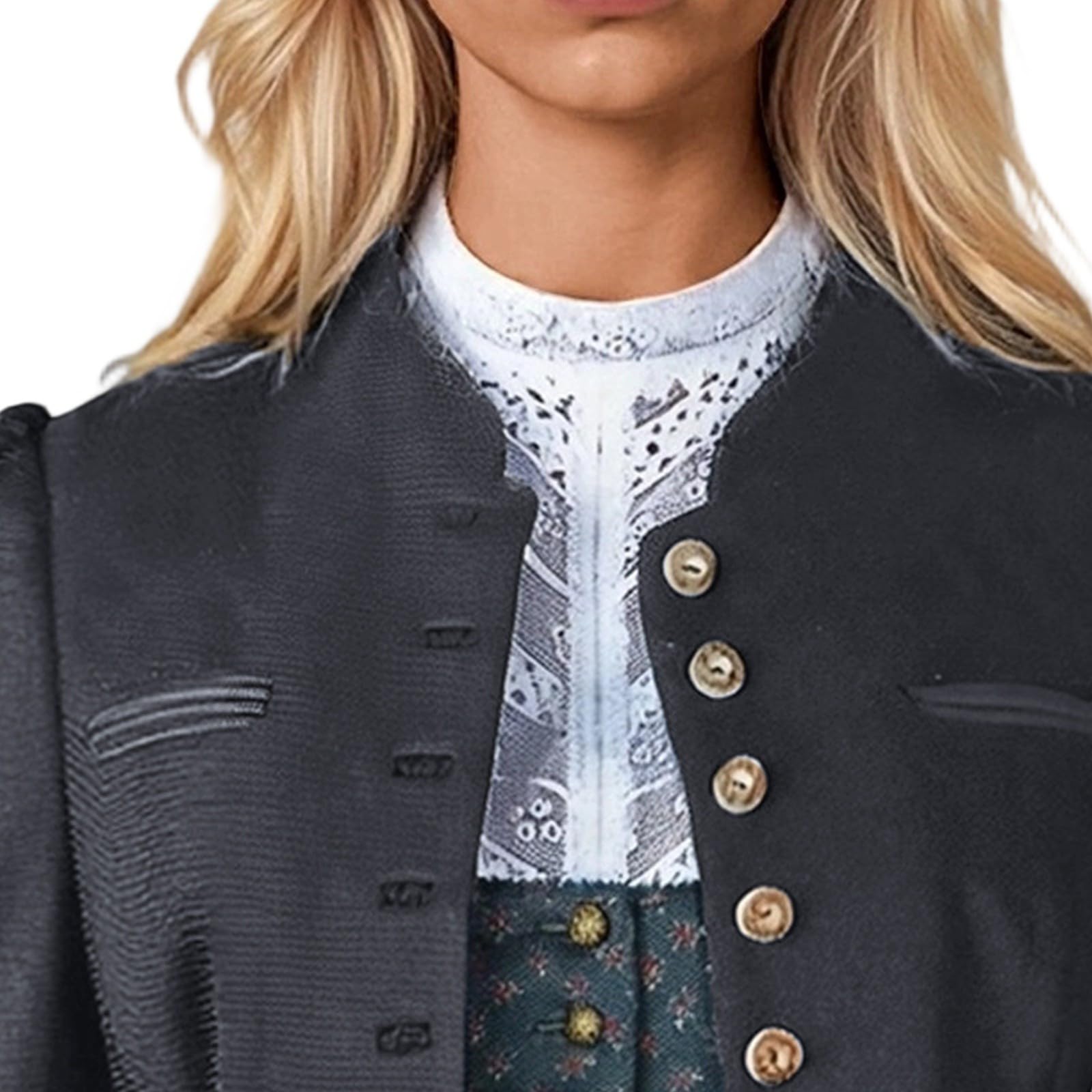 Generisch Elegancka sukienka w stylu cosplay na imprezę Oktoberfest na co dzień z gorsetowymi akcesoriami do paska w stylu guzikowym