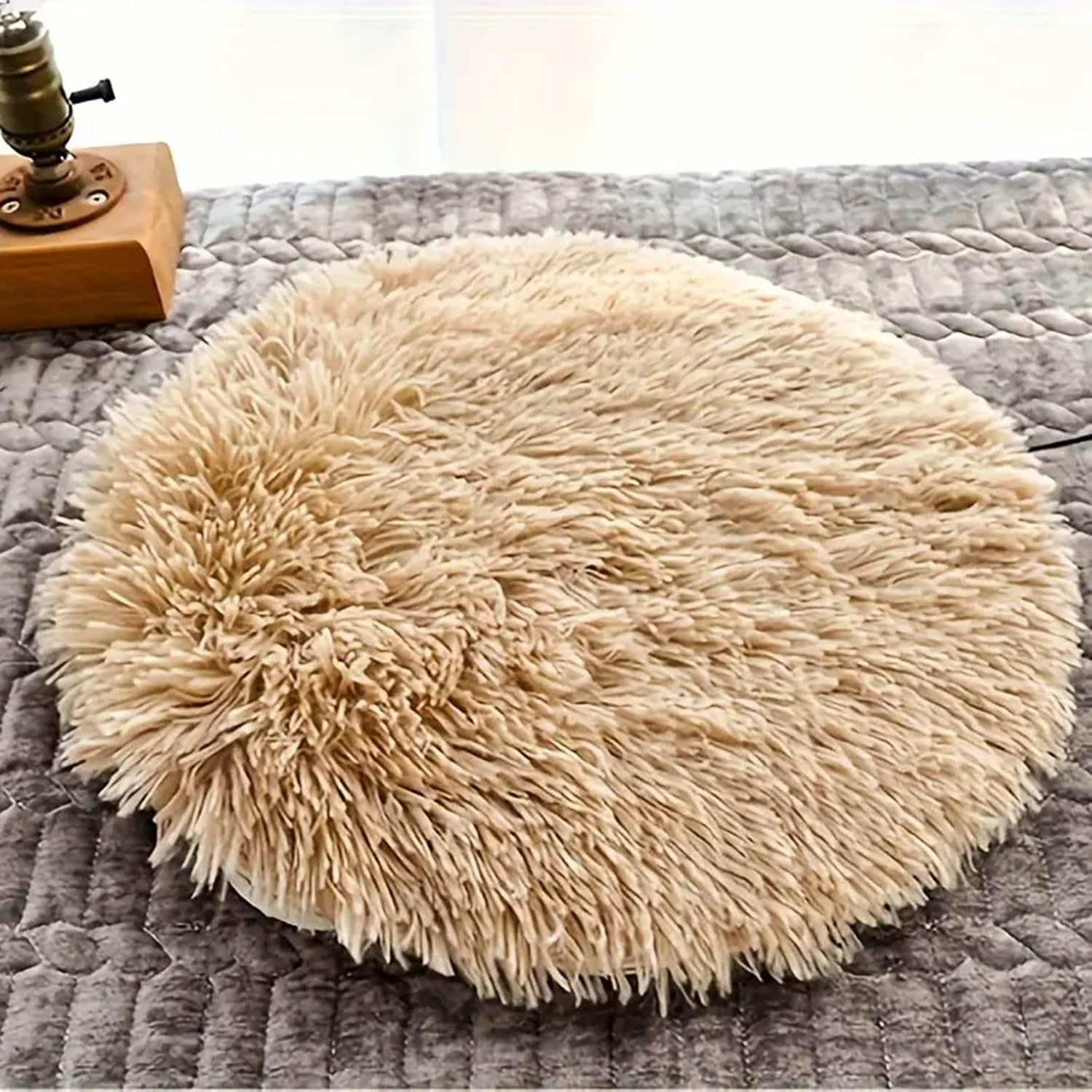 Self Warming Cat Bed Mat, Self Heating Pet Bed for Indoor Outdoor Cats, Cat Dog Crate Pad Bed with Washable Removable Cover Non-Slip Bottom (White)