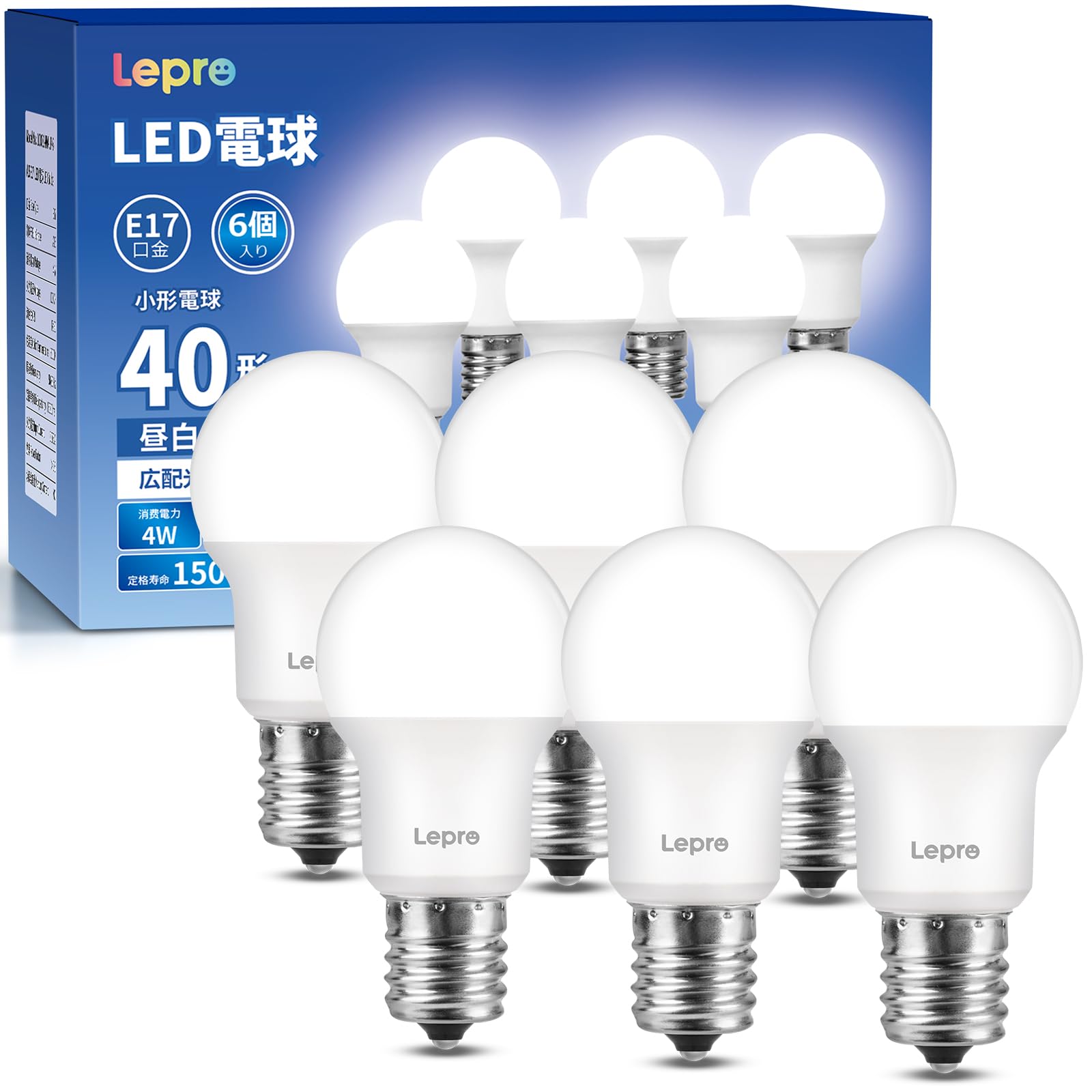 Amazon.co.jp: 【E17】Lepro LED電球 E17 ミニクリプトン電球 40W形