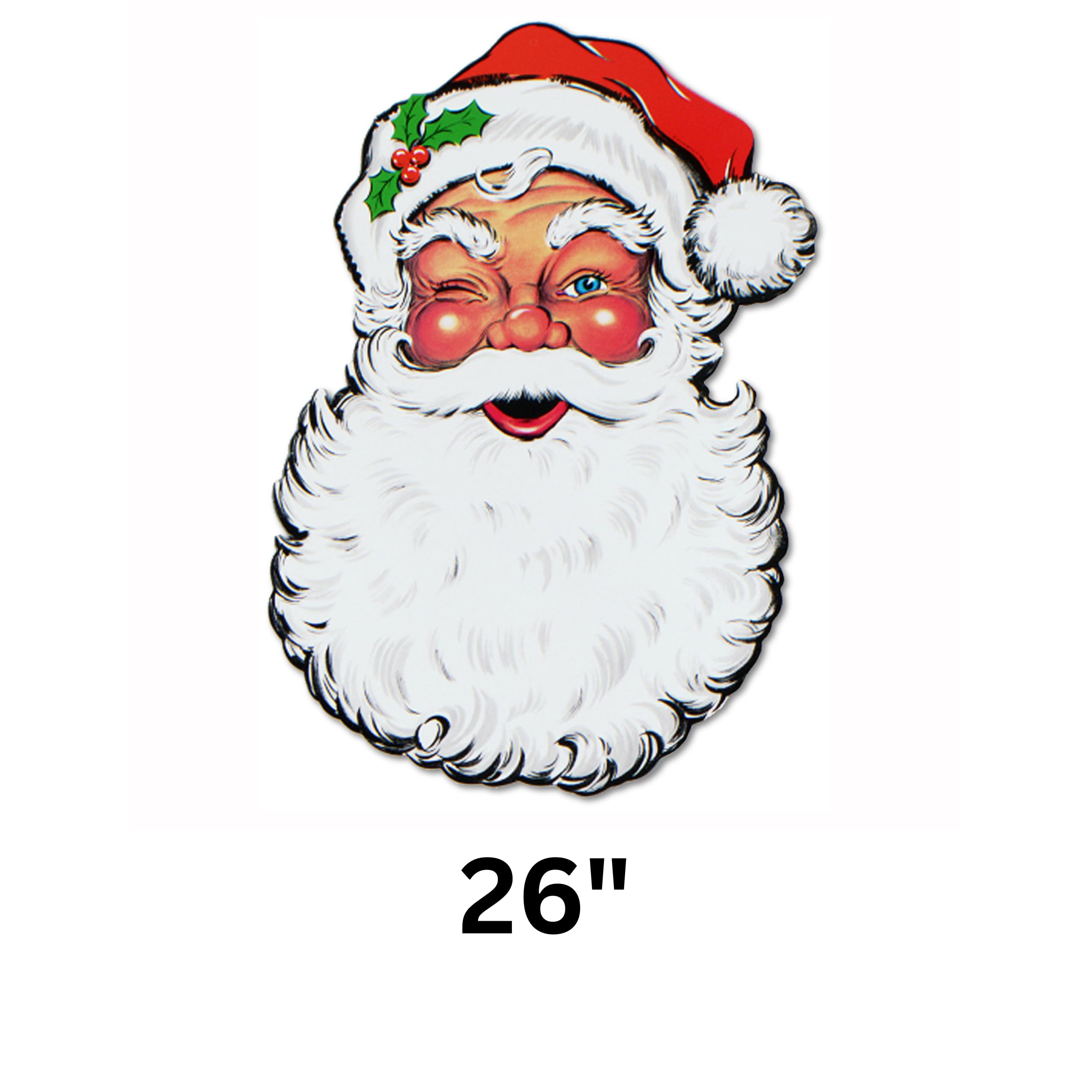 Amazon.com: Beistle Vintage Santa Face Cutout – Double Sided