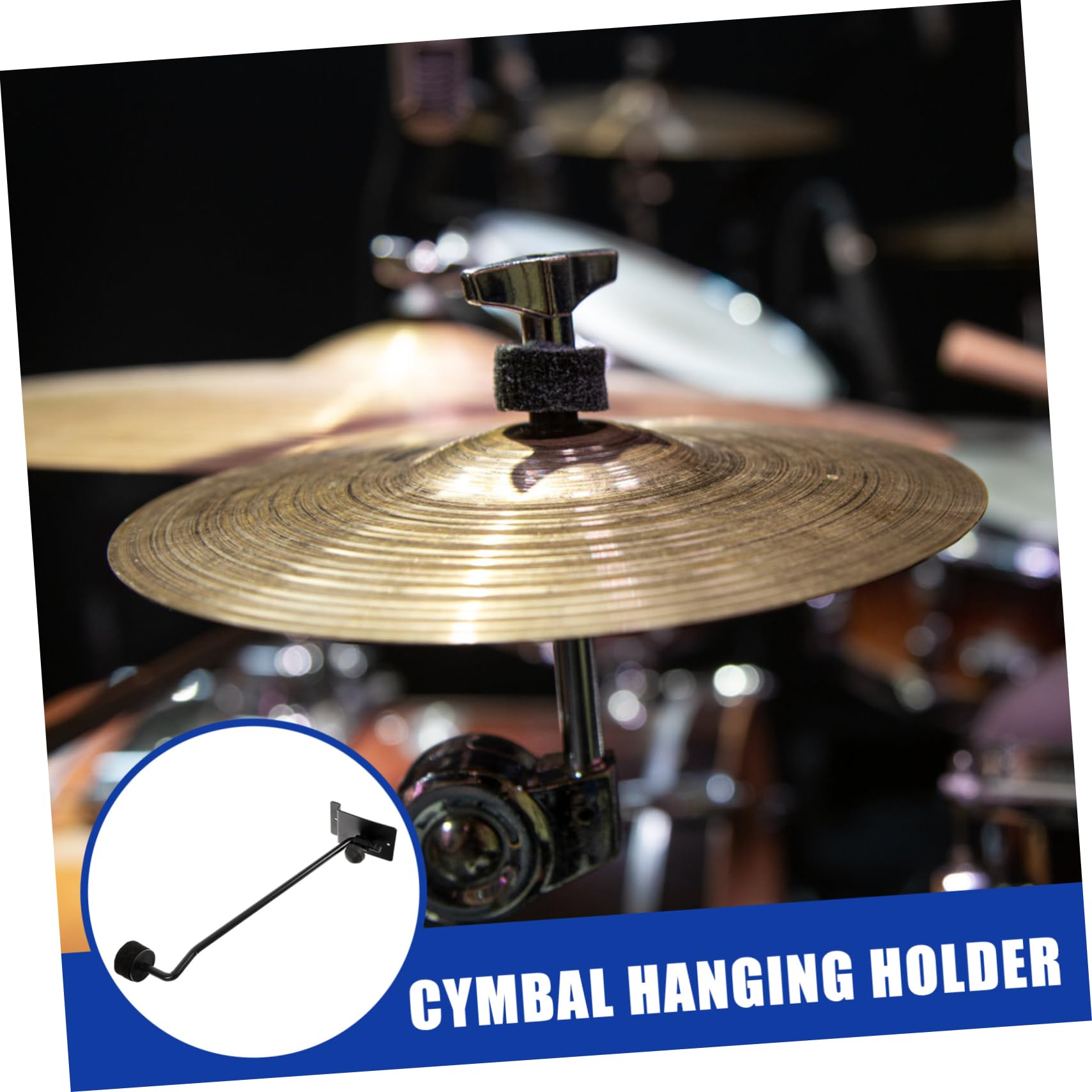 Soporte de Exhibición de Platillos de Hierro Negro para Cymbals de 8-22 Pulgadas, Resistente y Protector, Adecuado para Colgar y Mostrar Platillos de Percusión