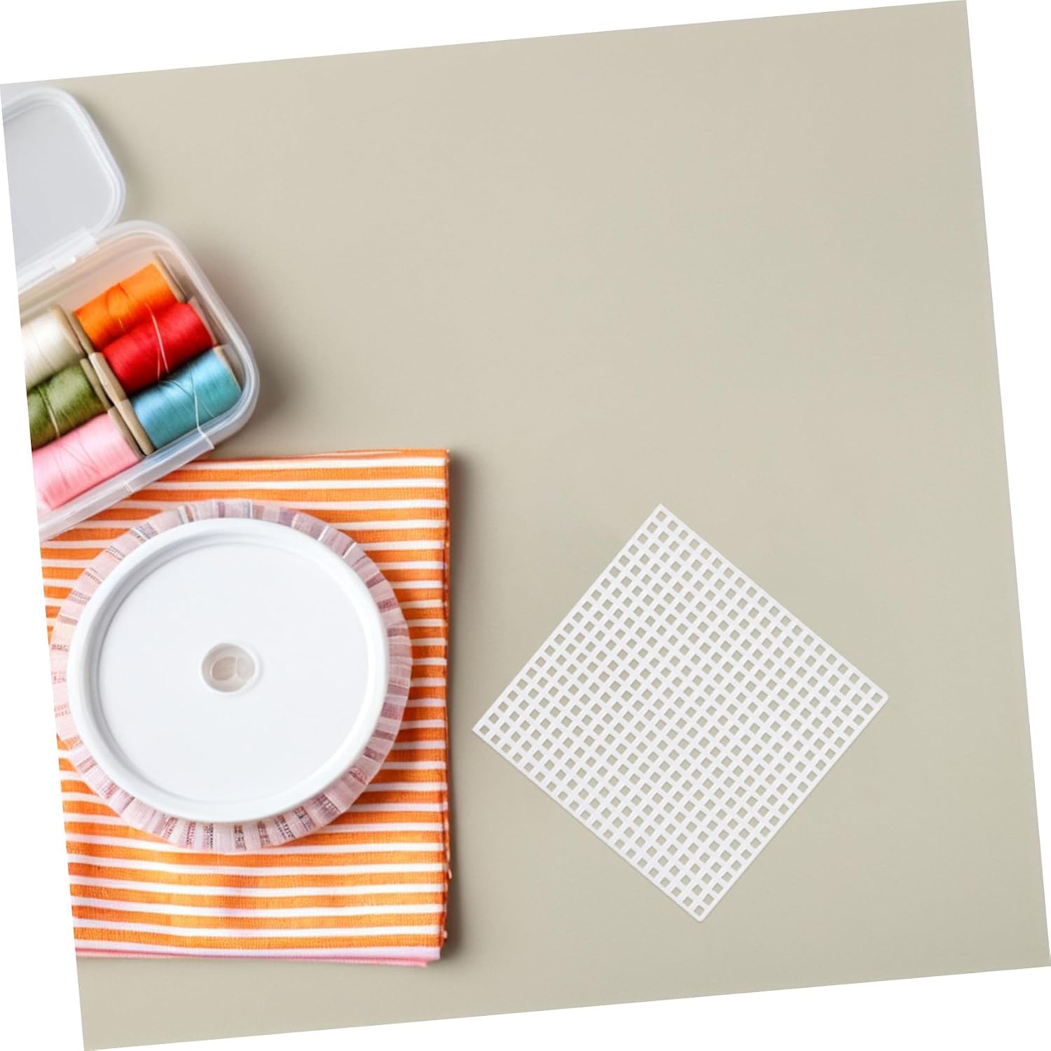 Gadpiparty 30Pcs Plastic Canvas Sheets for DIY Cross Stitch Embroidery Knitting Projects Lightweight Easy to Cut for Crochet Crafts and Coasters White