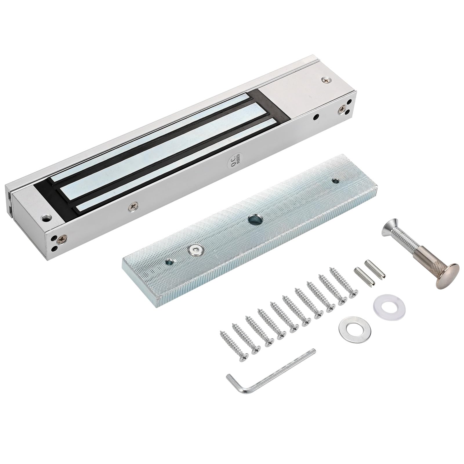 Serratura elettromagnetica con staffa a Z e L 600 libbre 280 kg Forza di tenuta Serratura magnetica elettrica 12 V Modalità NC Fail Safe per sistema di controllo accessi